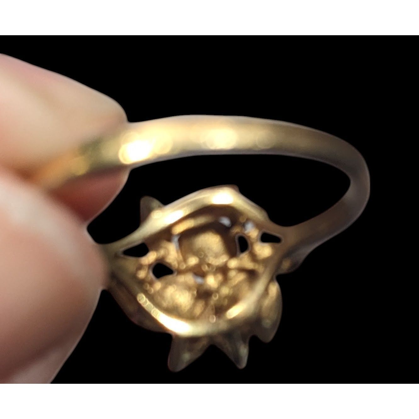 Other Vintage Elegant DAC Signed Fold Tone Floral Ring Size 8 Size ONE SIZE - 14 Thumbnail