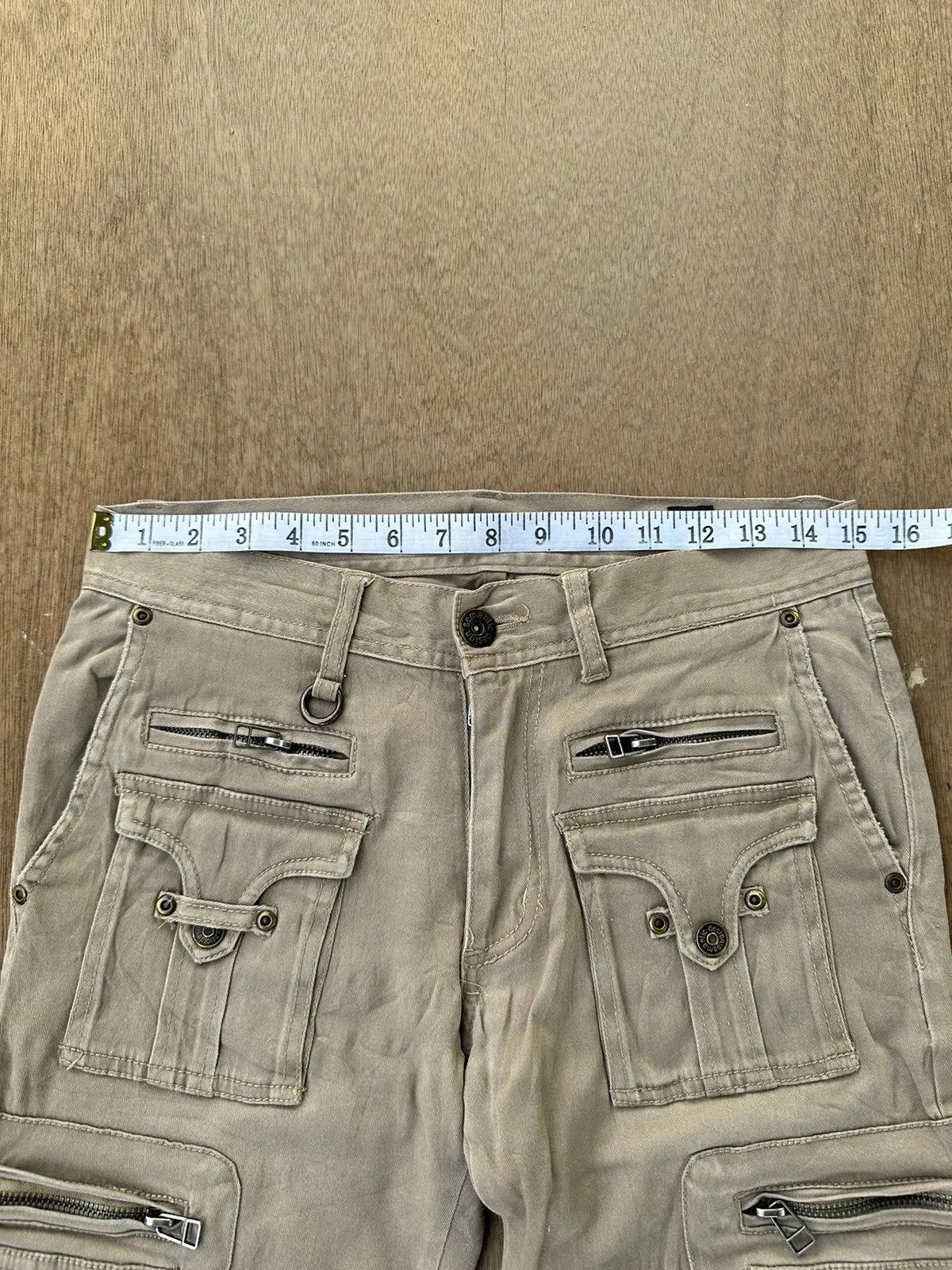 semanticdesign W29 L31🔥SEMATIC DESIGN MULTIPOCKET BONDAGE PUNK CARGO PANTS Size US 29 - 8 Thumbnail