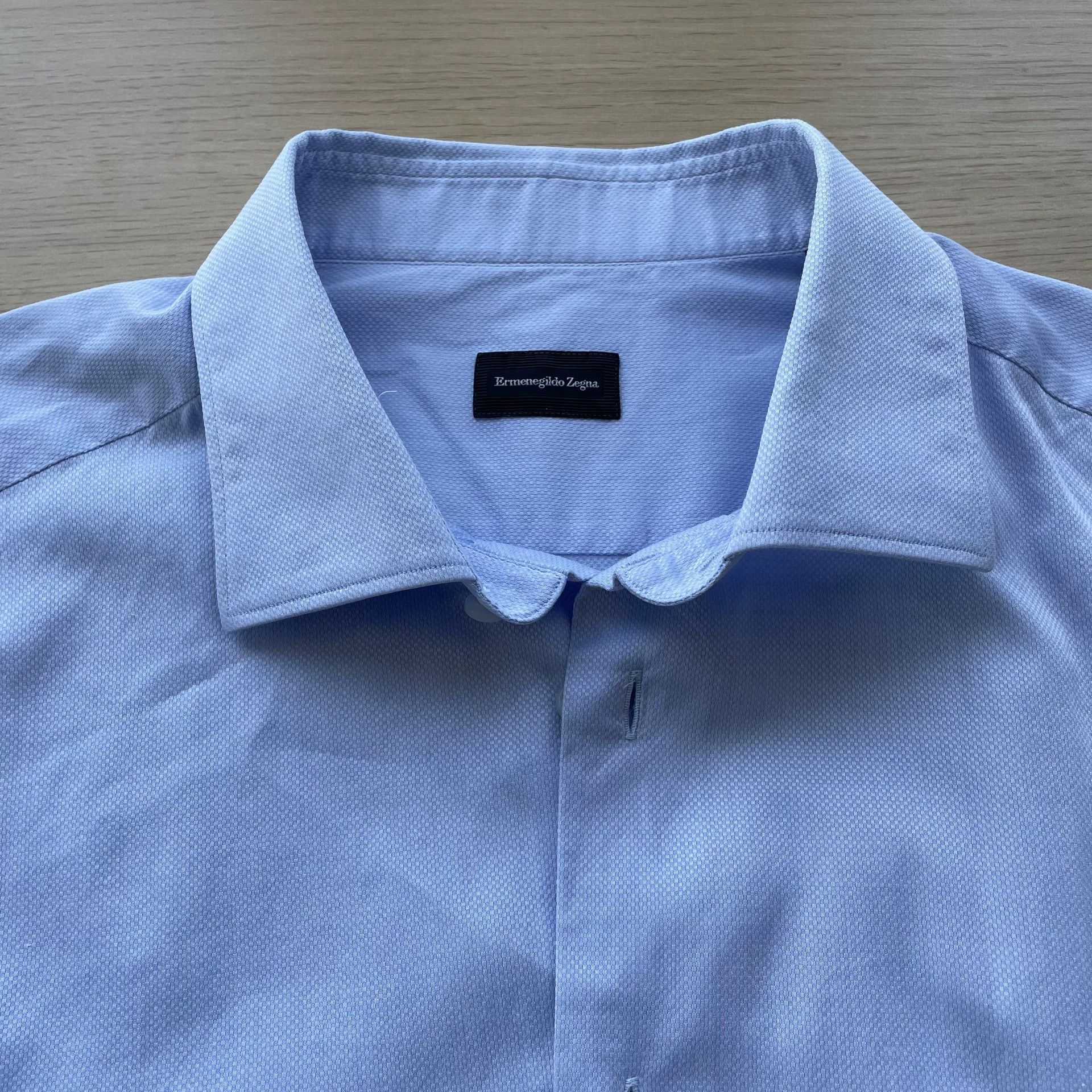 Ermenegildo Zegna 99 New Zegna Blue LS Shirt Men's Size 43 Size US S / EU 44-46 / 1 - 4 Thumbnail