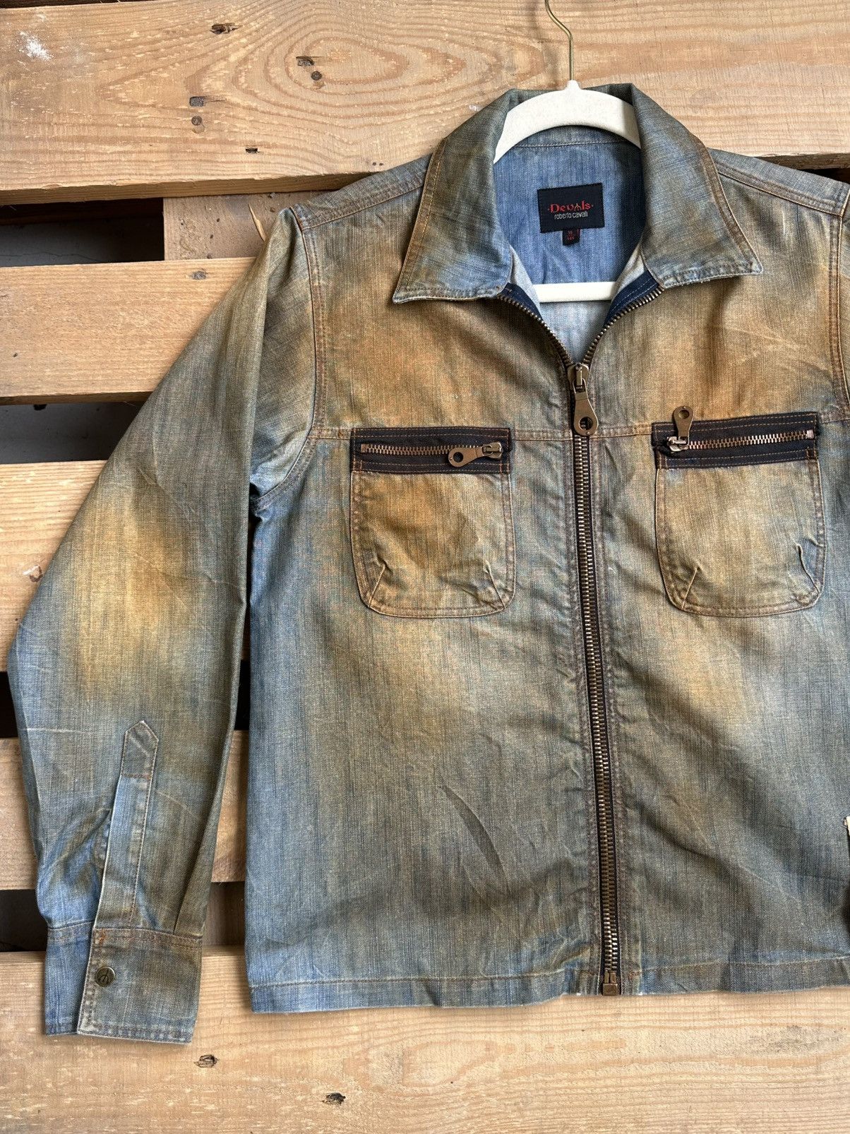 Roberto Cavalli Vintage Roberto Cavalli Devils Denim Jacket Size S / US 4 / IT 40 - 5 Thumbnail
