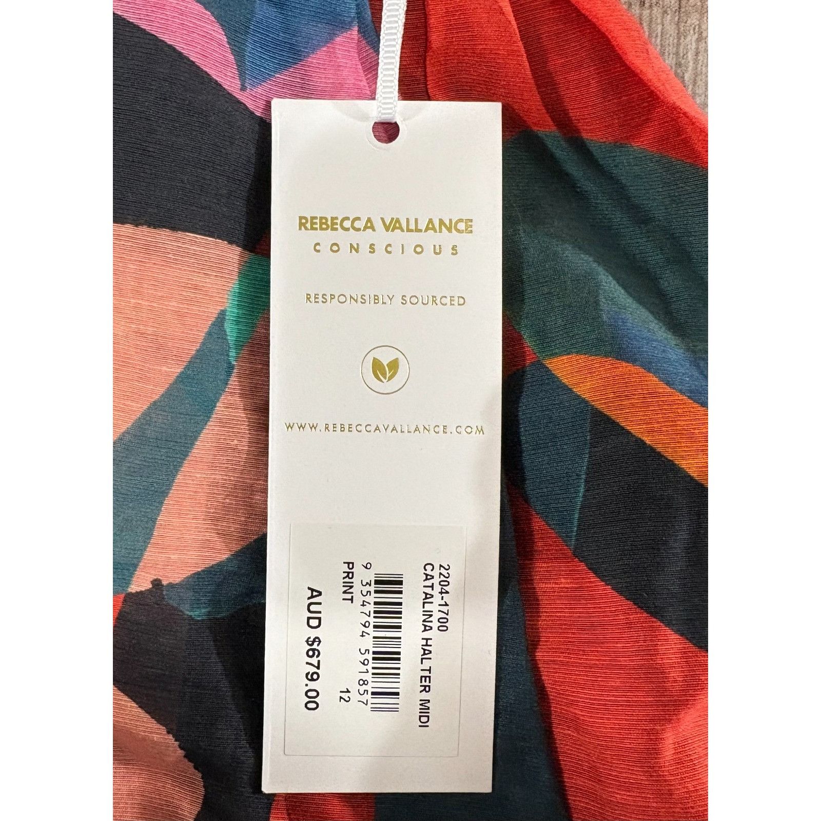 Other Rebecca Vallance Catalina Halter Neck Midi Dress sz 12 multi Size L / US 10 / IT 46 - 4 Thumbnail