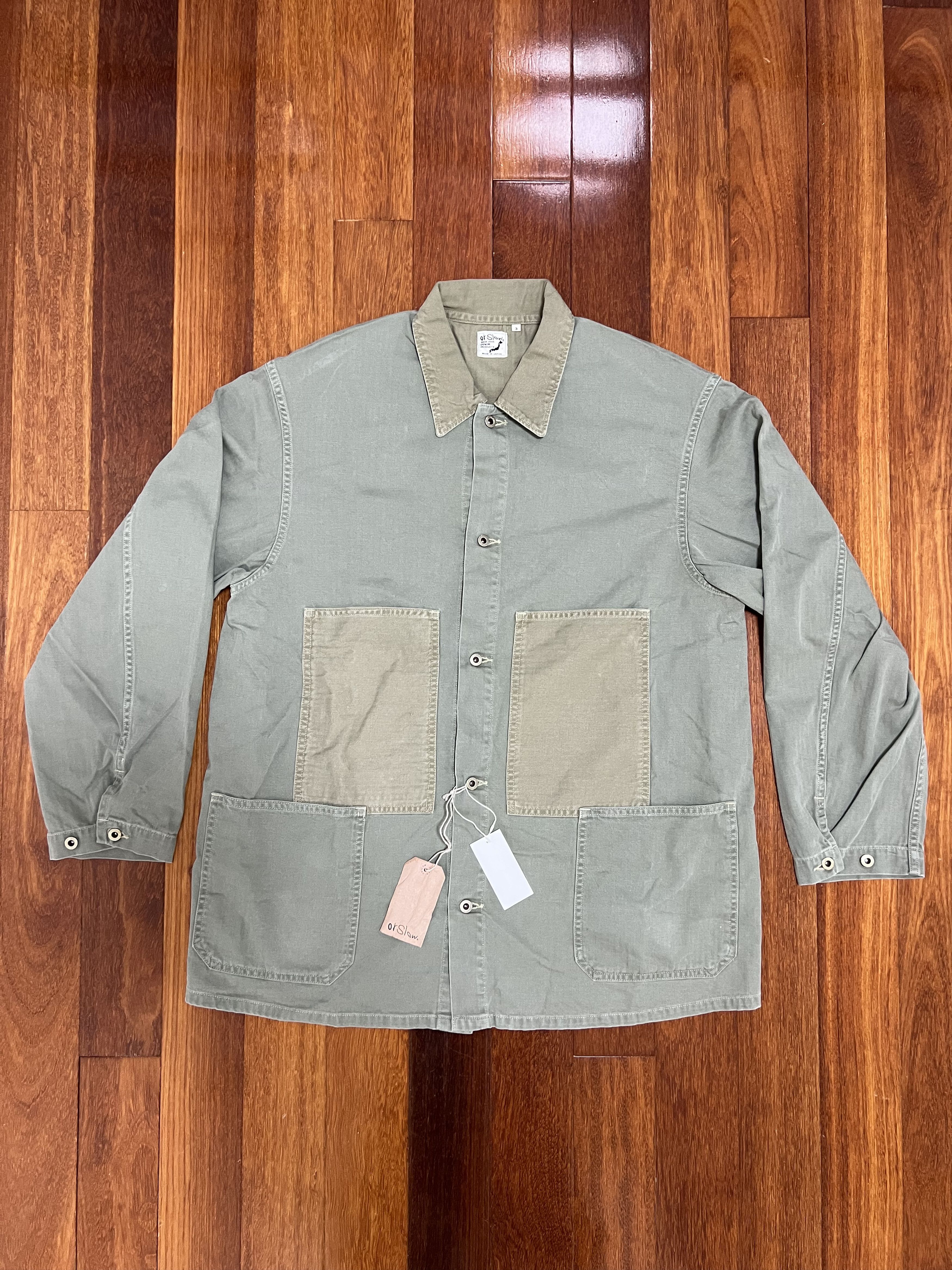 Orslow 💚 Orslow Herringbone Utility Coverall Jacket Green NEW Size US L / EU 52-54 / 3 - 6 Thumbnail