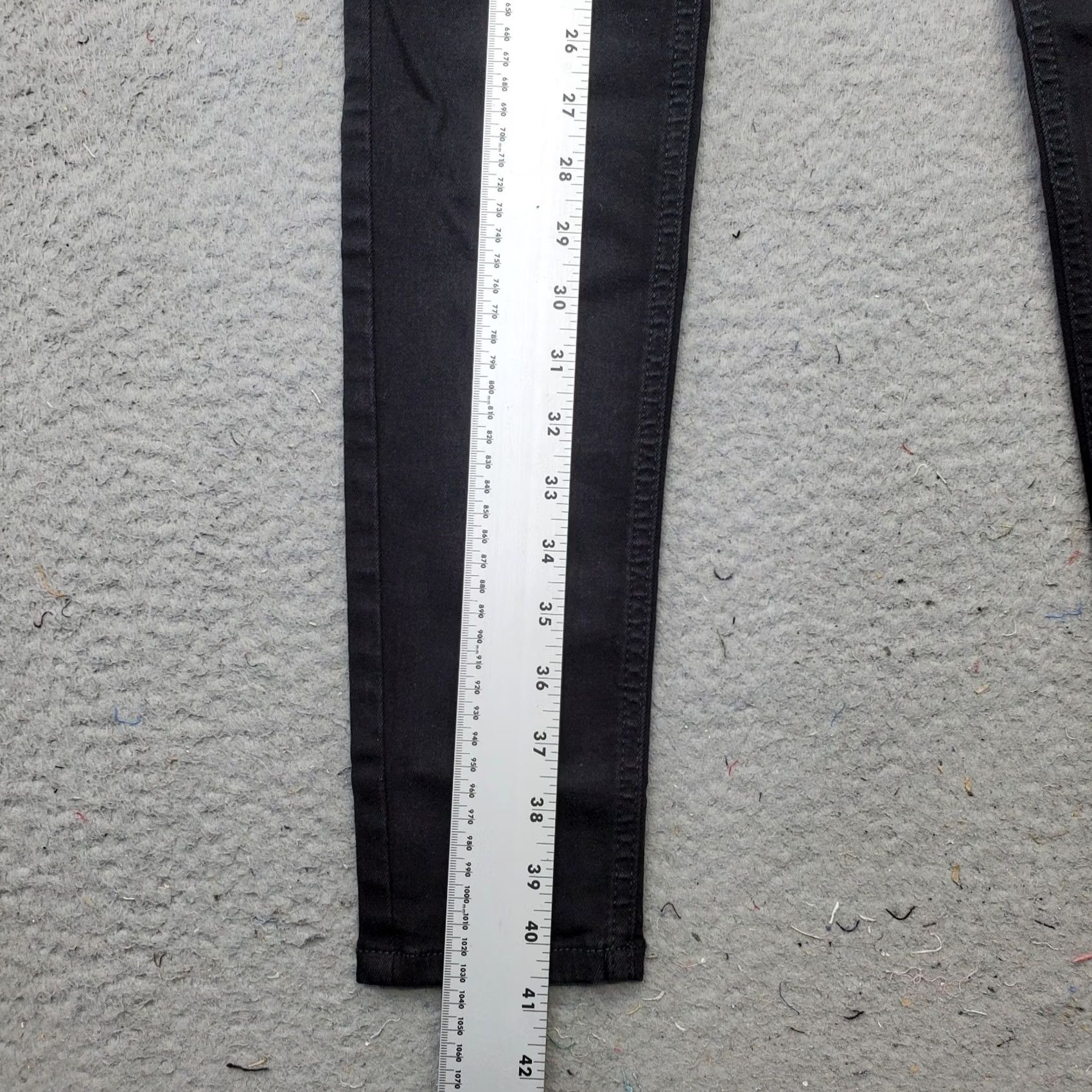 Topshop Topshop Jamie Jeans Women 26 Tall Black Denim Stretch Flat Front Slim Fit Jeans Size 26" / US 2 / IT 38 - 3 Thumbnail
