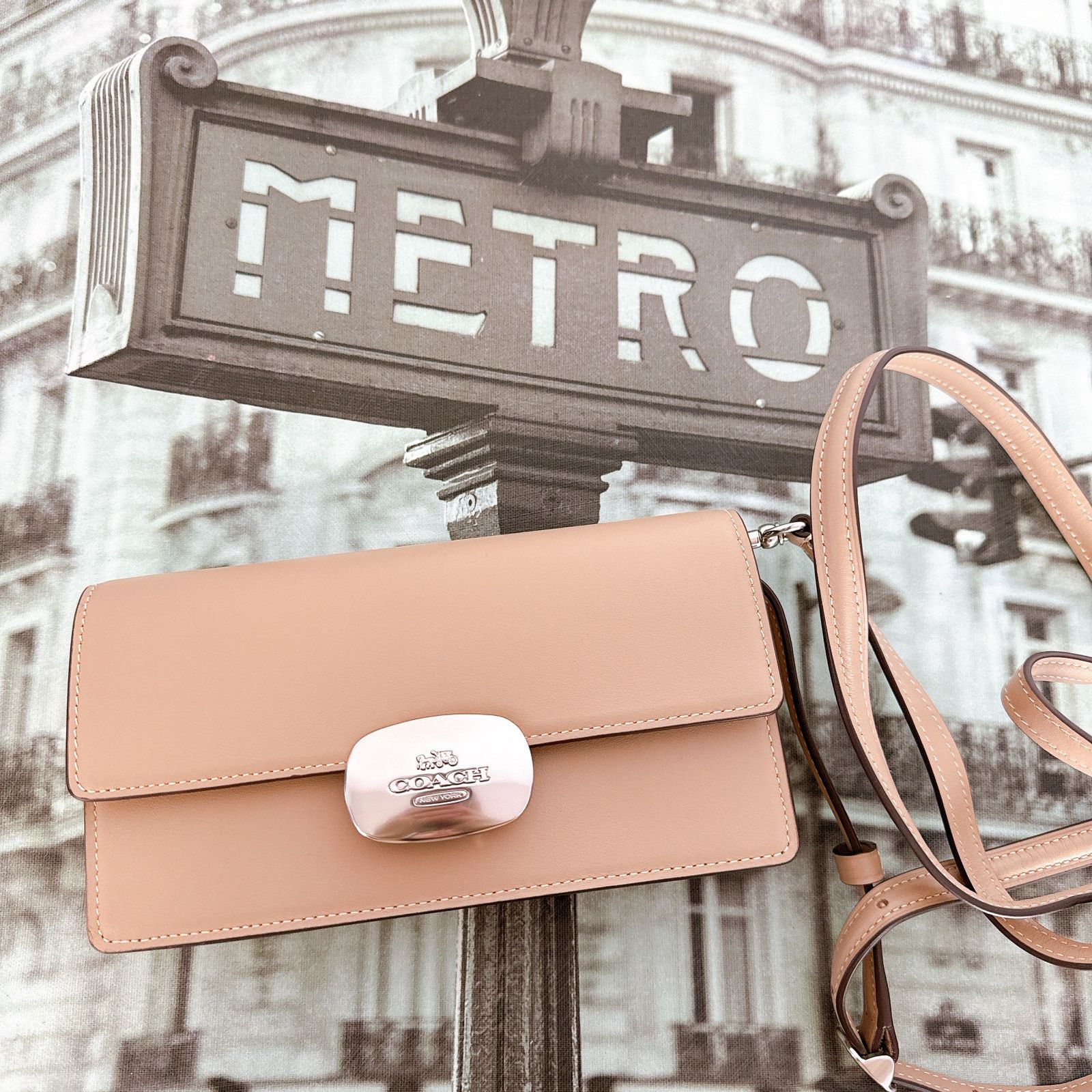 Coach Coach CP045 Eliza Small Flap Crossbody IN Taupe Size ONE SIZE - 2 Thumbnail