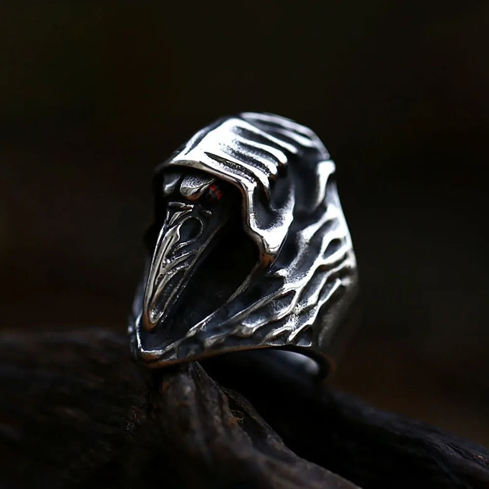 Vintage Crow Skull Ring Size ONE SIZE - 2 Thumbnail