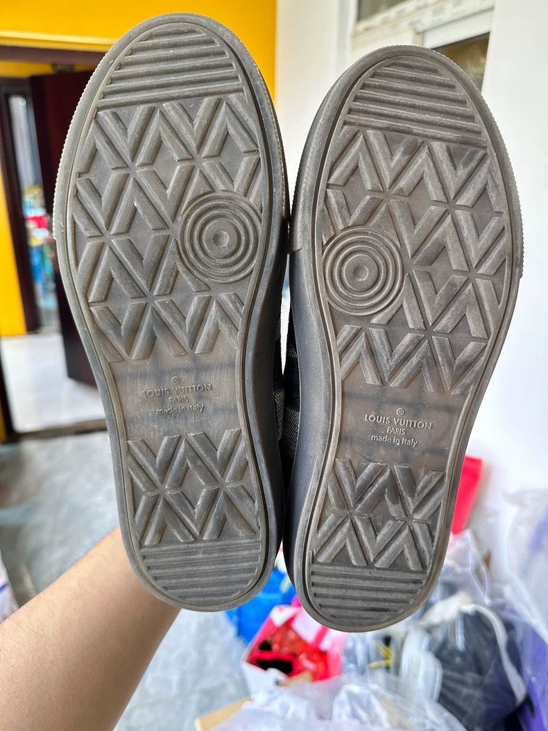 Louis Vuitton Louis Vuitton Black and White Checkered Sneakers-2506 Size US 7 / EU 40 - 7 Thumbnail