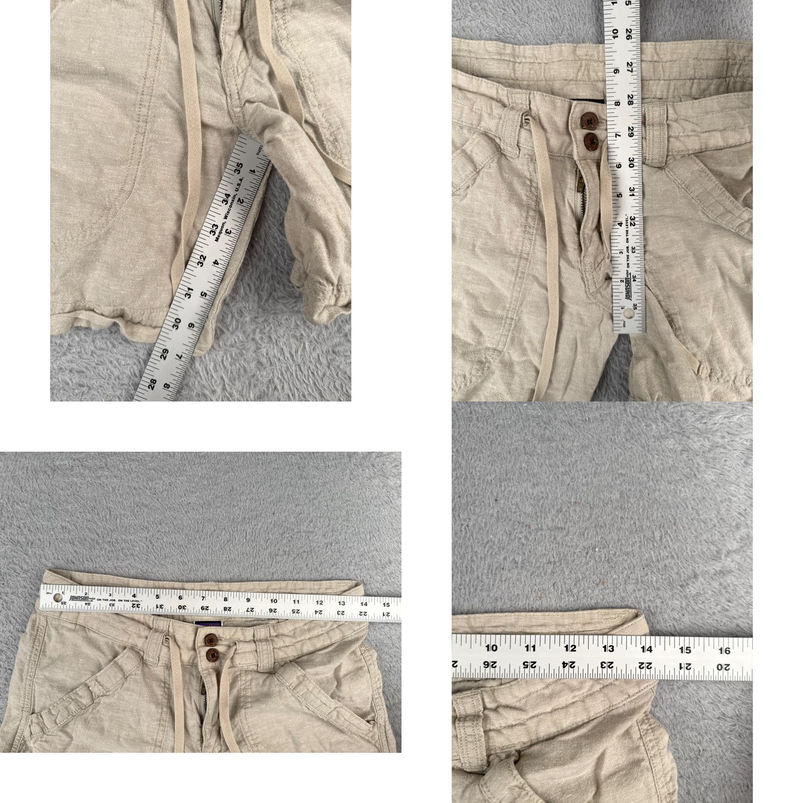Patagonia Patagonia Shorts Women 4 Beige Hemp Cotton Blend Cargo Hiking Camp Beach 28x7 Cargo Pocket Zipper Logo Investigate? Size 27" / US 4 / IT 40 - 8 Thumbnail