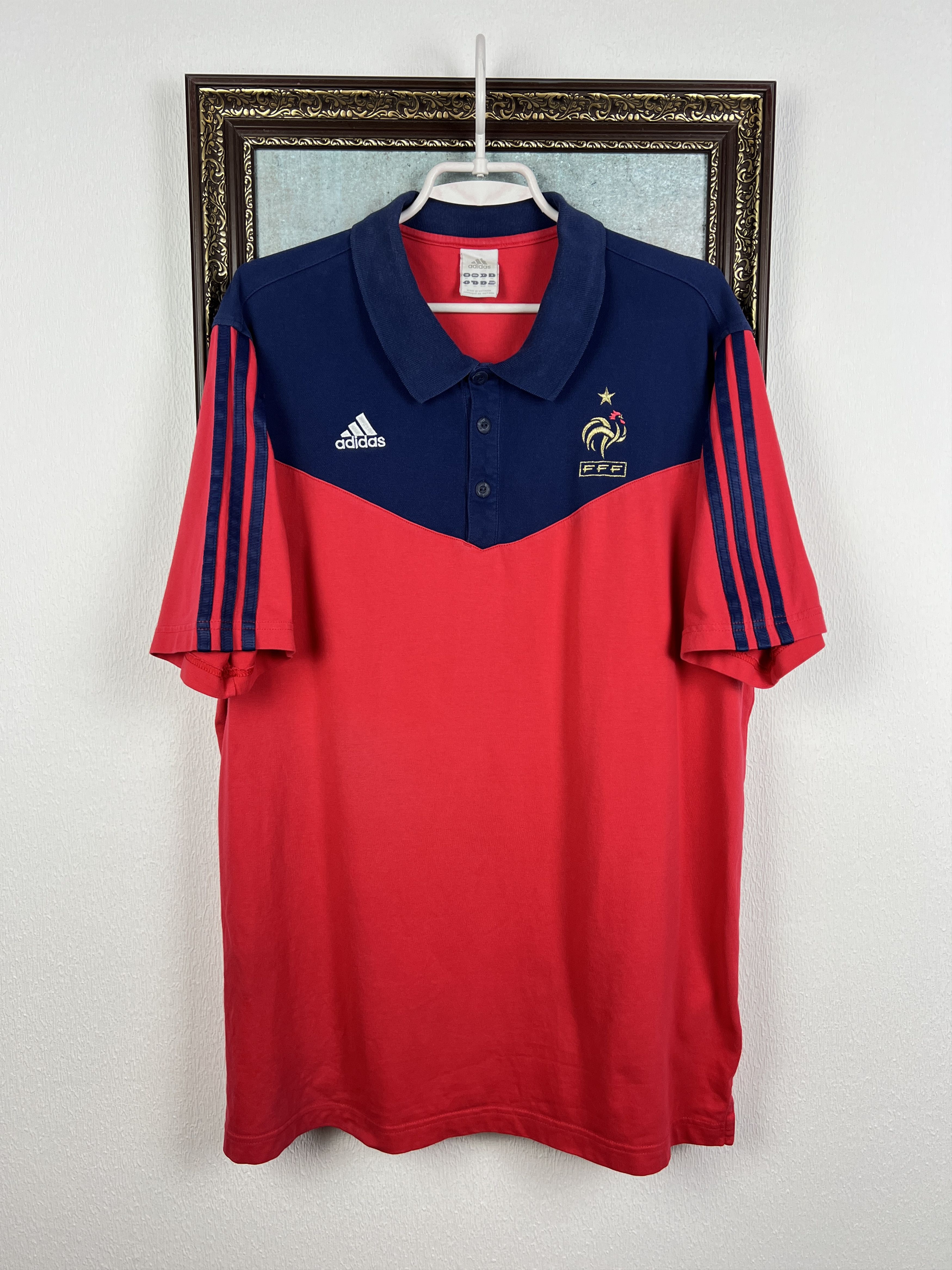 Adidas Adidas France Football Train Polo Shirt Soccer Jersey Trikot Size US XL / EU 56 / 4 - 1 Thumbnail