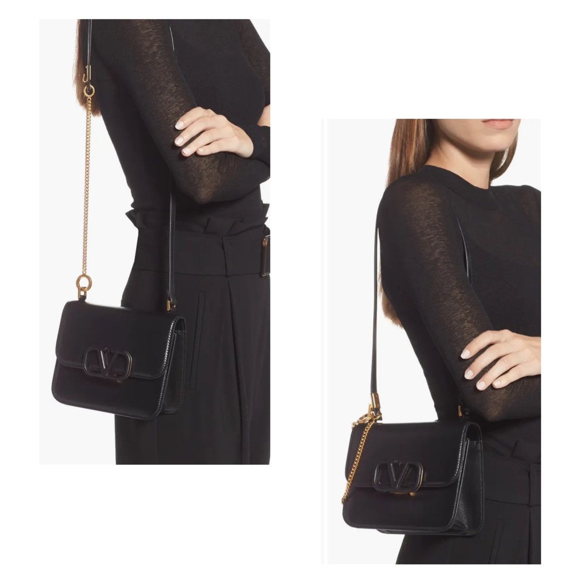 Valentino Valentino Garavani Small VSling Leather Shoulder Bag Size ONE SIZE - 2 Thumbnail
