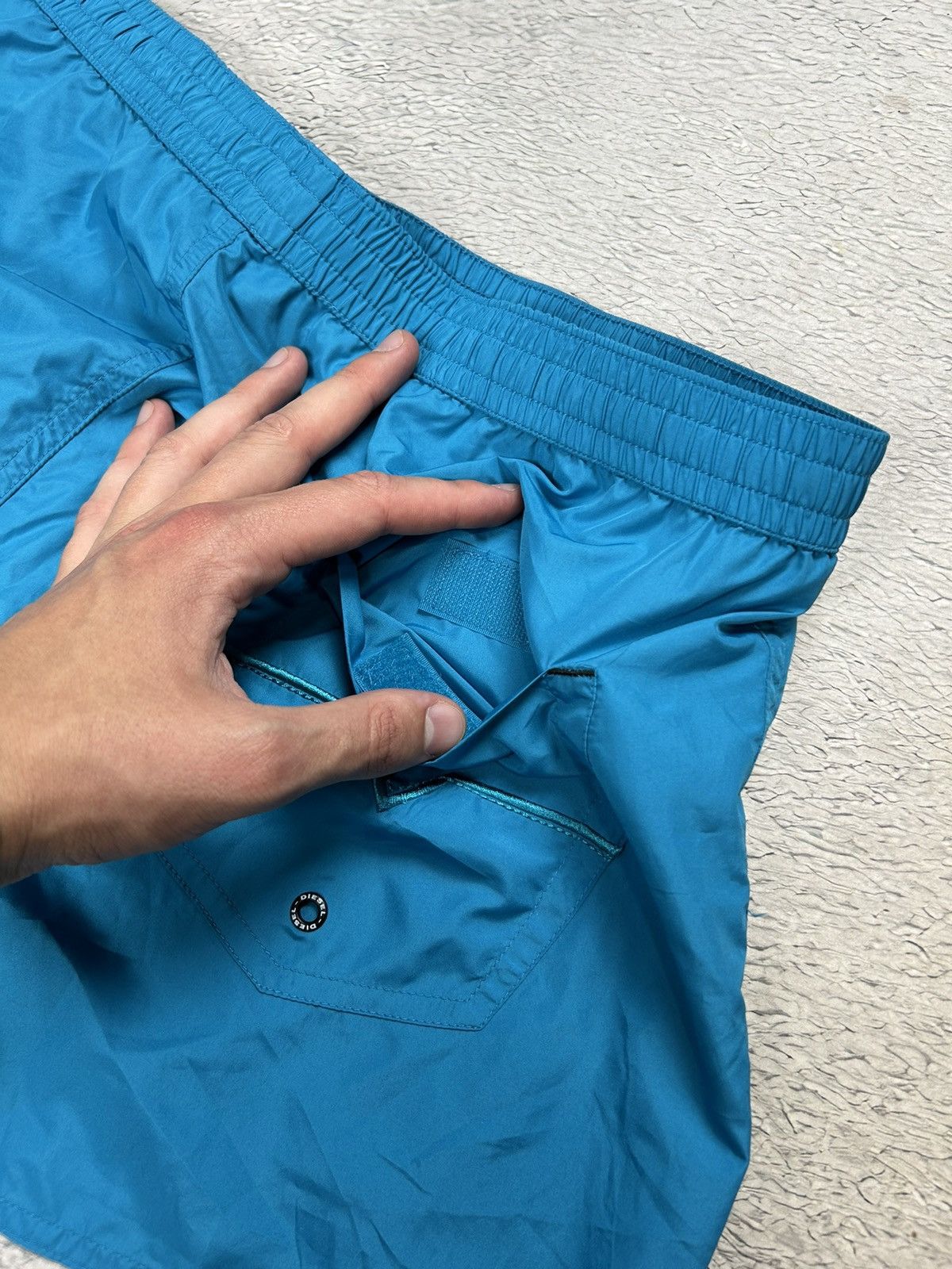 Diesel × Vintage Diesel shorts Nylon big logo parachute Swimming shorts Y2K Size US 36 / EU 52 - 8 Thumbnail