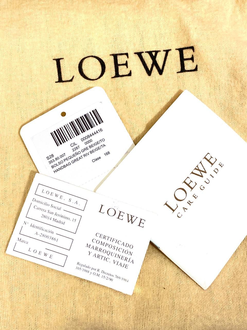 Loewe Loewe Anagram Logo Kite Leather Cloth Shoulder Hand Tote Bag Size ONE SIZE - 17 Thumbnail