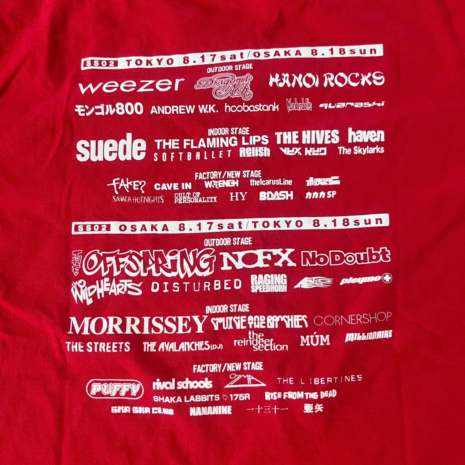 Band Tees Summer Sonic Music Festival Vintage 2000 Red T-Shirt Size L Size US M / EU 48-50 / 2 - 2 Thumbnail