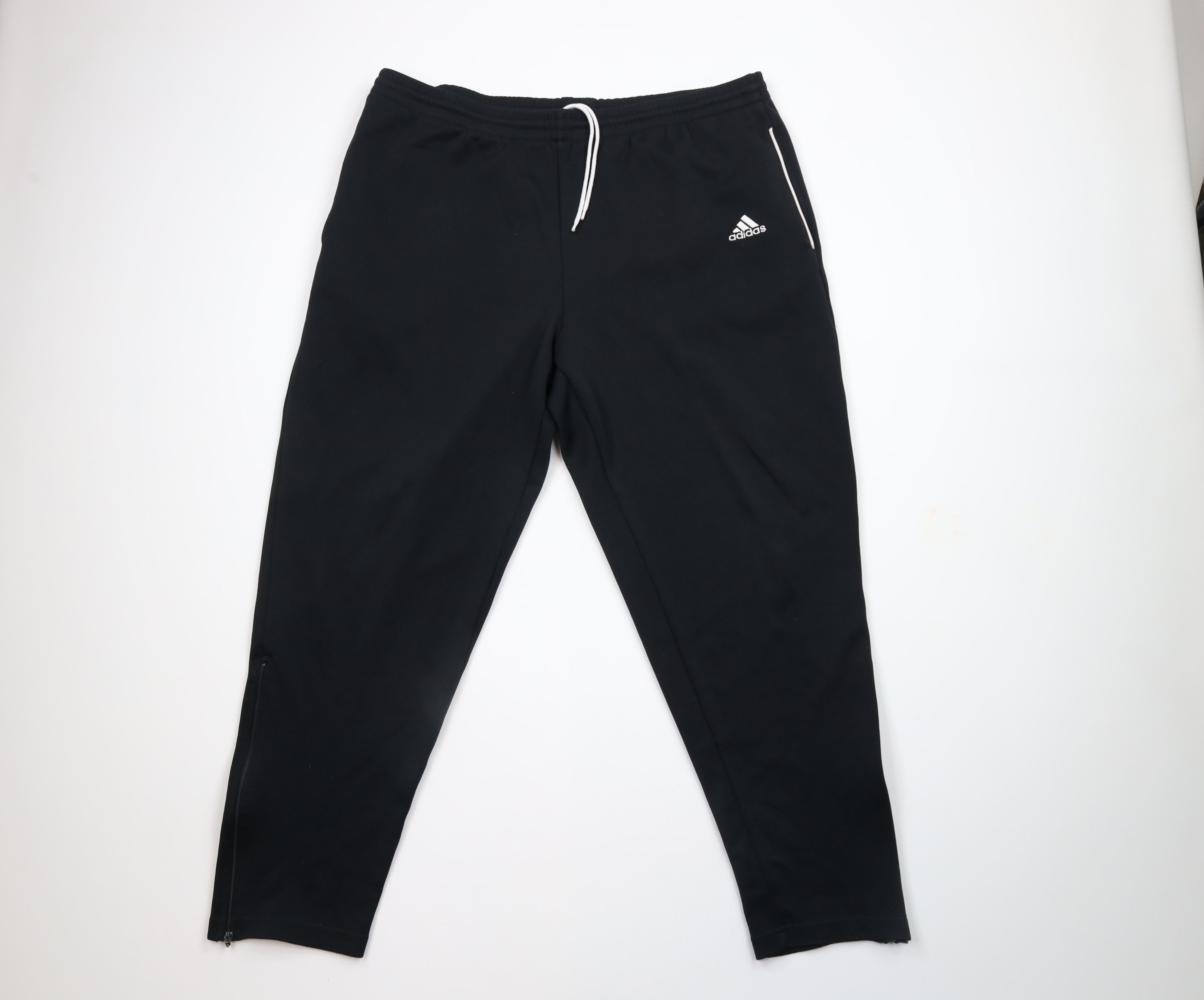 Adidas × Vintage Vintage 90s Adidas Tapered Leg Warm Up Soccer Pants Black Size US 38 / EU 54 - 1 Thumbnail
