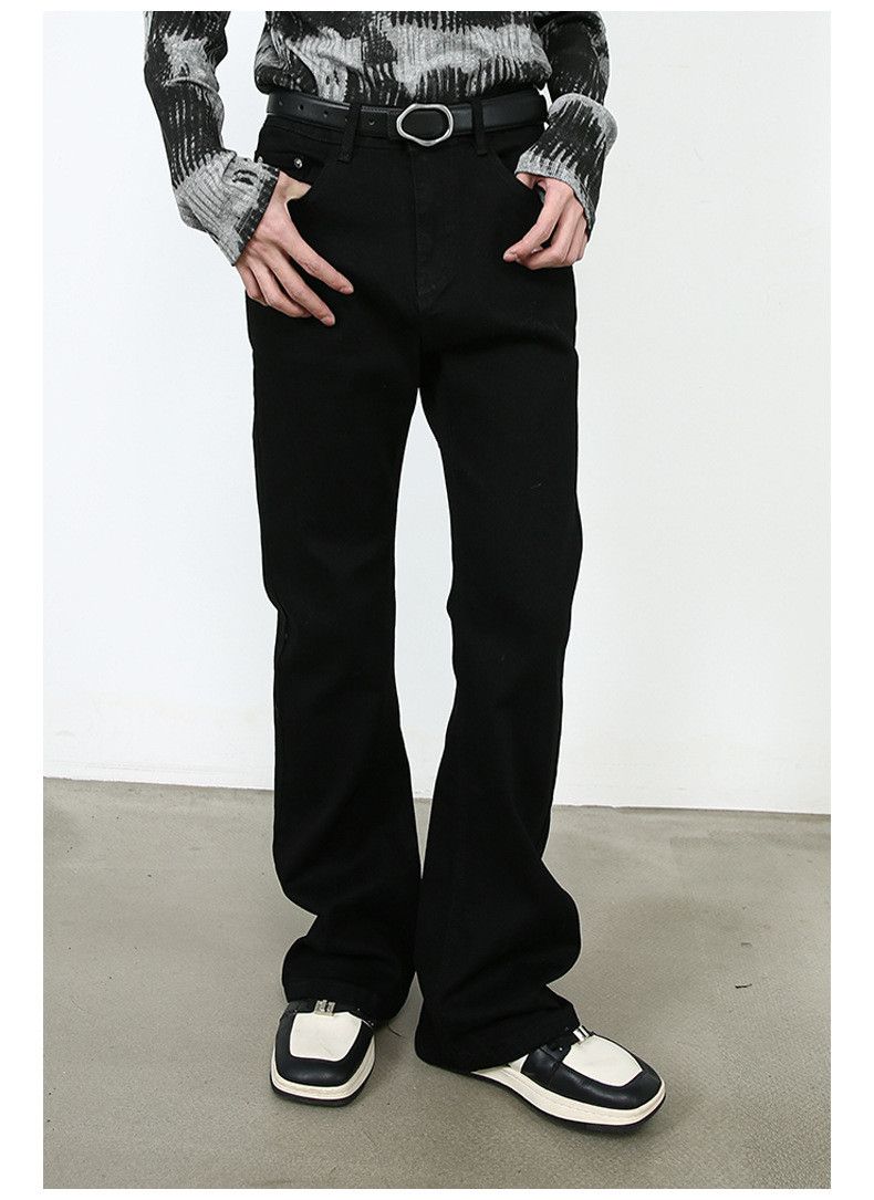 Jean Men's cleanfit American black flared stretch jeans Size US 32 / EU 48 - 2 Thumbnail