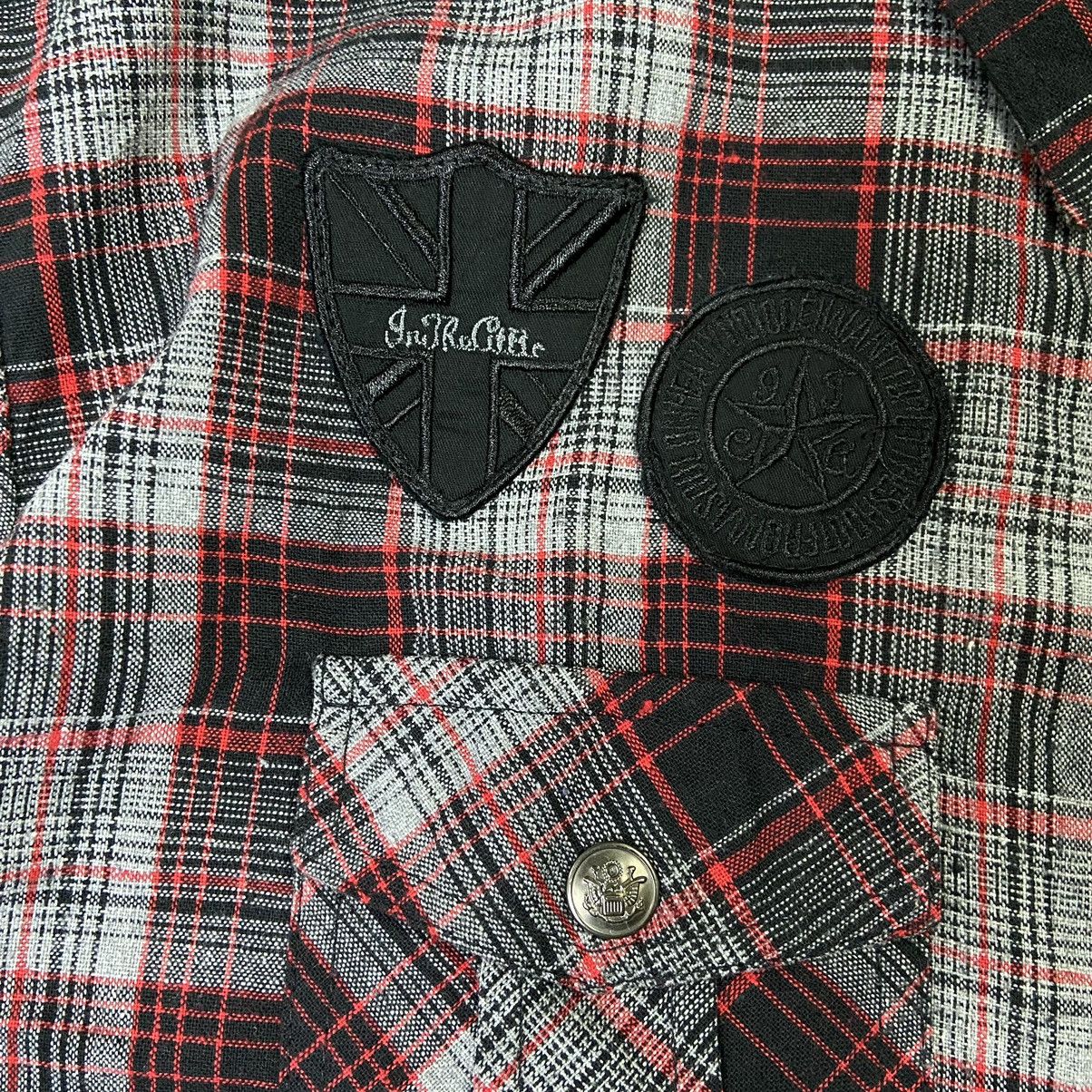 In The Attic 2000s In The Attic Plaid Patchwork Military Punk Shirt Size US XL / EU 56 / 4 - 3 Thumbnail