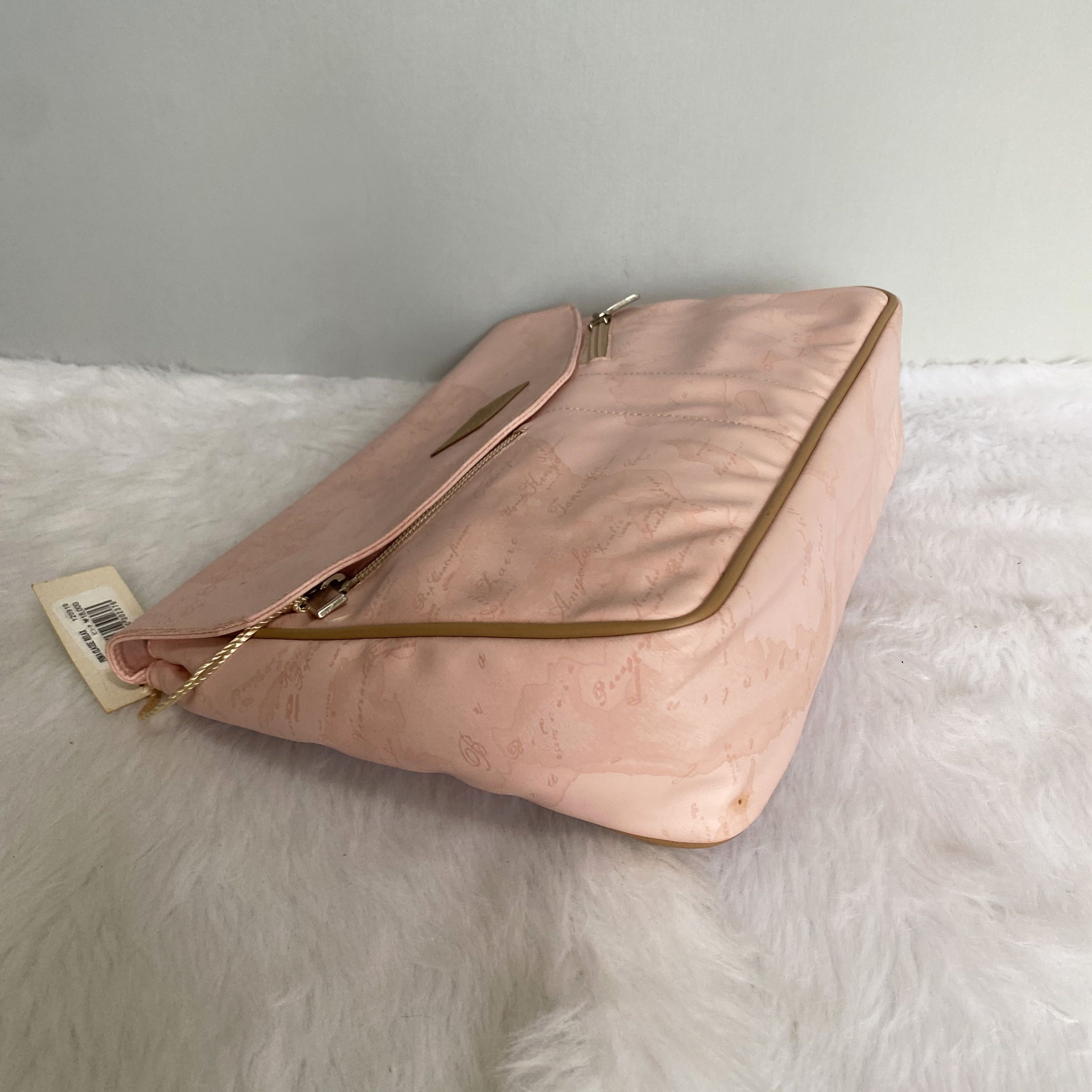 Alviero Martini × Vintage ALVIERO MARTINI Relax Pink Map Printed Envelope Document Bag Size ONE SIZE - 7 Thumbnail