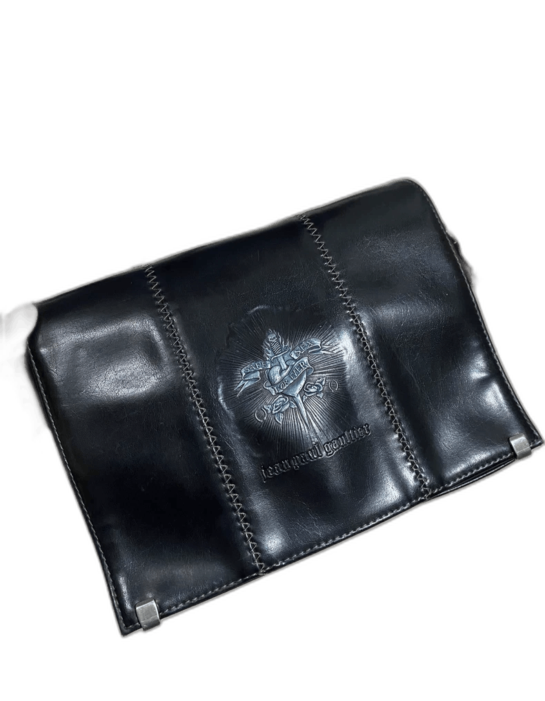 Jean Paul Gaultier Envelope Crossbody Bag in Black, Men's