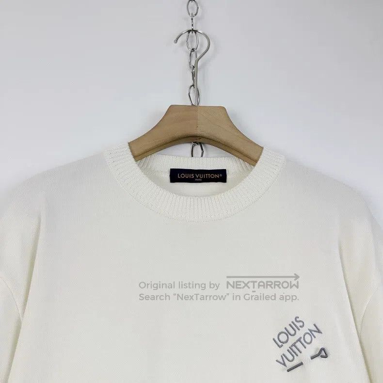Louis Vuitton Louis Vuitton Off-white chest pin embroidered logo knit sh Size US XL / EU 56 / 4 - 3 Thumbnail