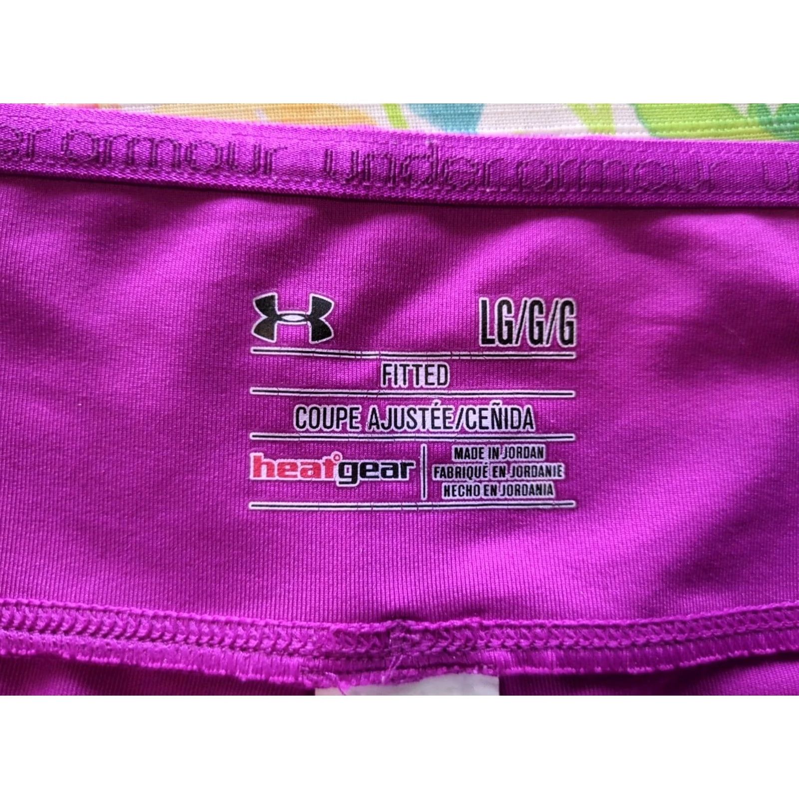 Under Armour Under Armour Women's Fitted Compression HeatGear Shorts L Purple Gym Training Running Cross Training Size 36" / US 14 / IT 50 - 2 Thumbnail