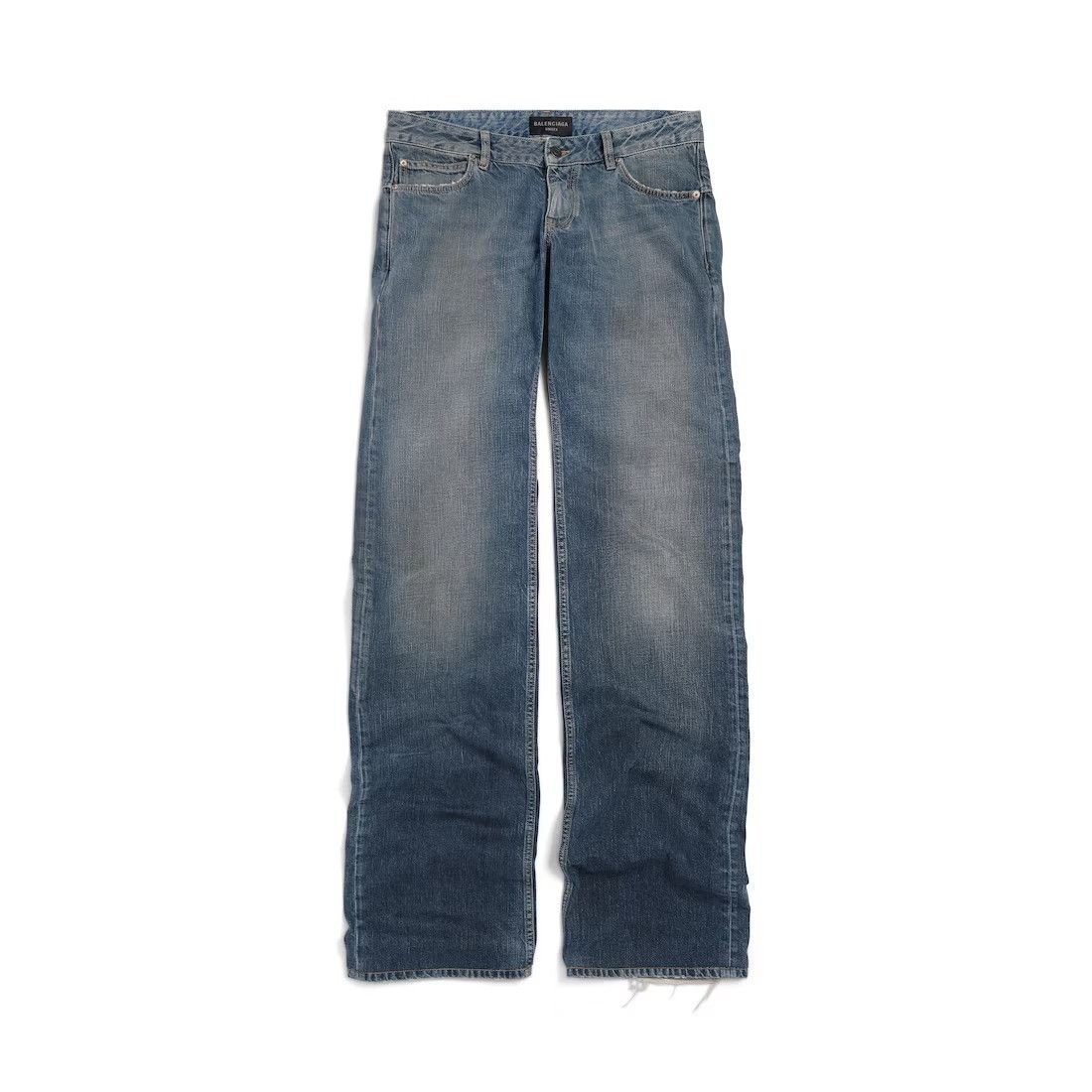Balenciaga o1tr1nto0526 Fitted Low-Waist Pants in Blue Size US 36 / EU 52 - 1 Thumbnail