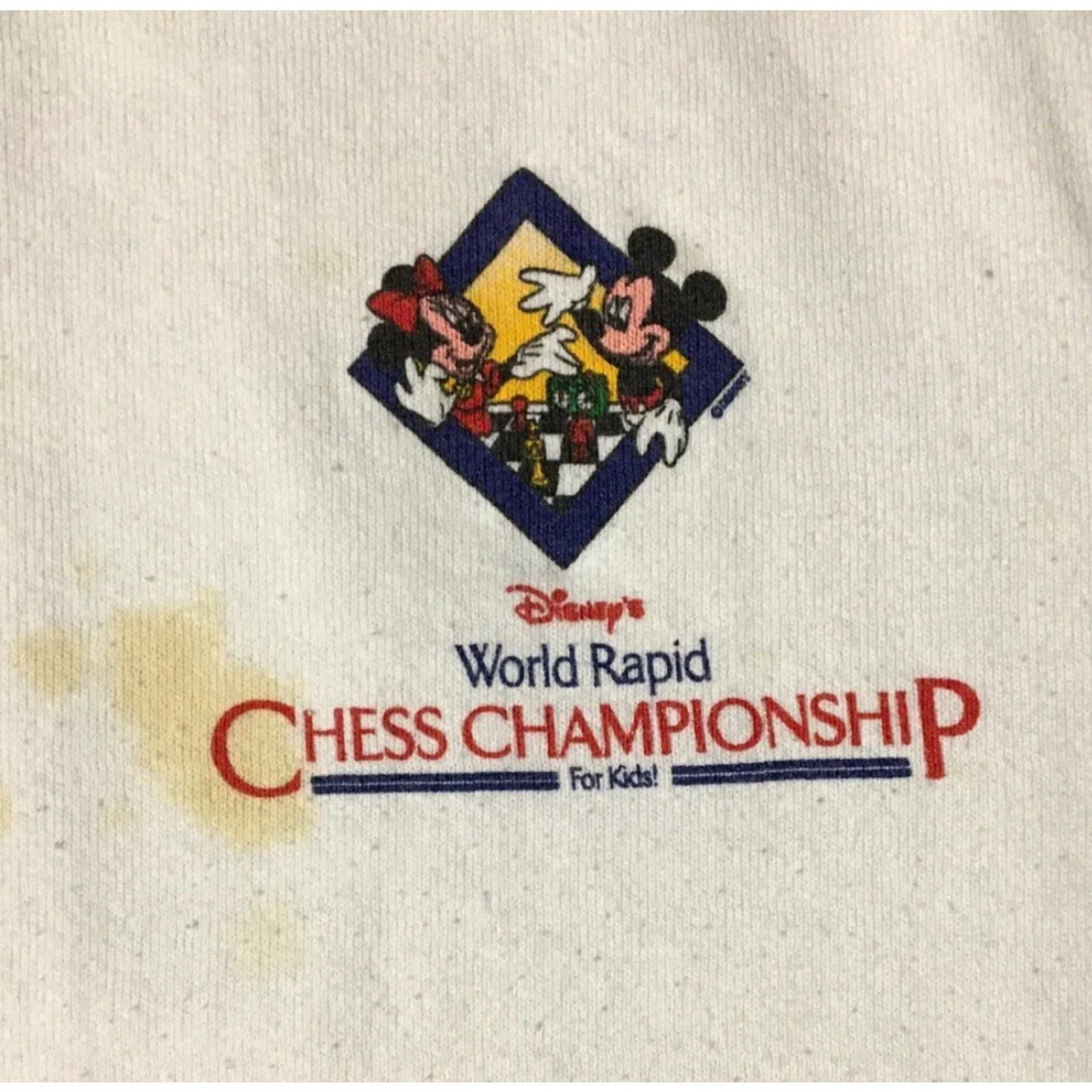 Disney VINTAGE 80s Disney World Chess Championship Mickey Mouse Sweatshirt M Size US M / EU 48-50 / 2 - 4 Thumbnail