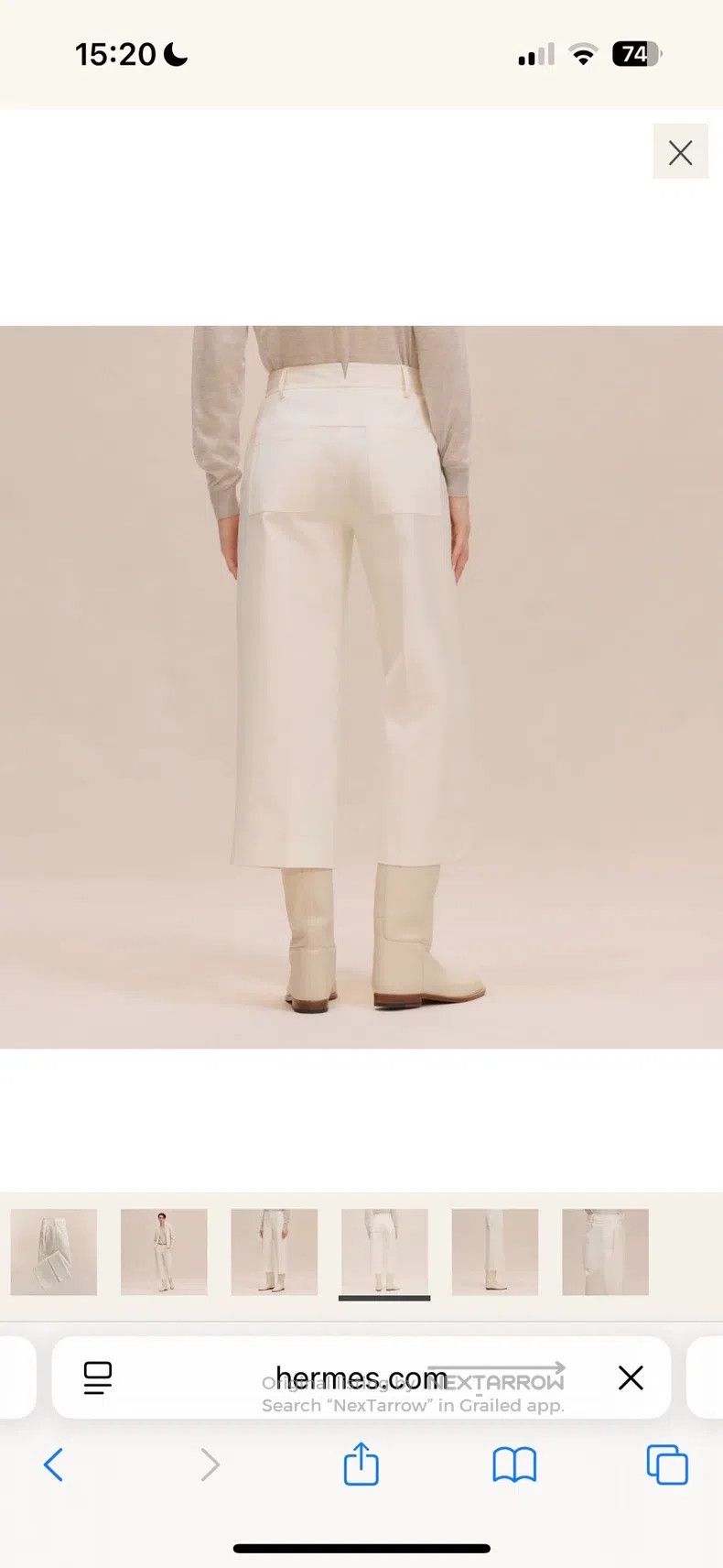 Hermes Hermes White Straight Pants, Suit or Casual Pants, Versati Size 42" / US 20 - 7 Thumbnail