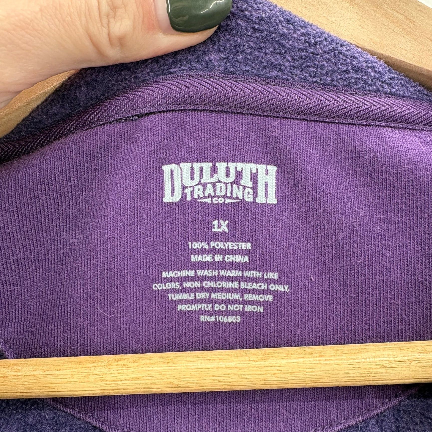 Duluth Trading Company Duluth Frost Lake Fleece Full Zip Jacket Womens 1X Purple Casual Layer Outdoors Size XL / US 12-14 / IT 48-50 - 4 Thumbnail