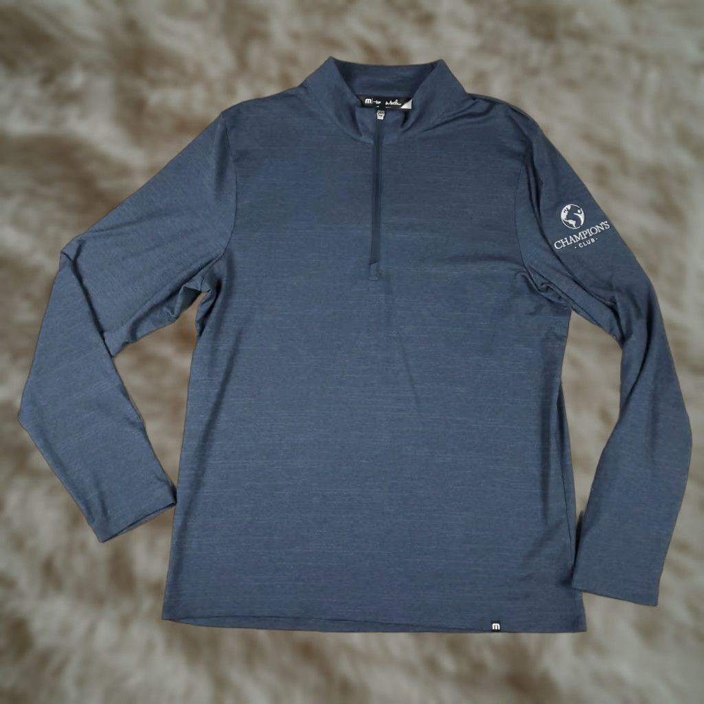 TravisMathew Travis Mathew Sweater Mens Medium Blue Lightweight 1/4 Zip Pullover Sweatshirt Shirt M Blue Pullover 1/4 Zip Mens Travis Mathew Sweatshirt Size US M / EU 48-50 / 2 - 1 Thumbnail