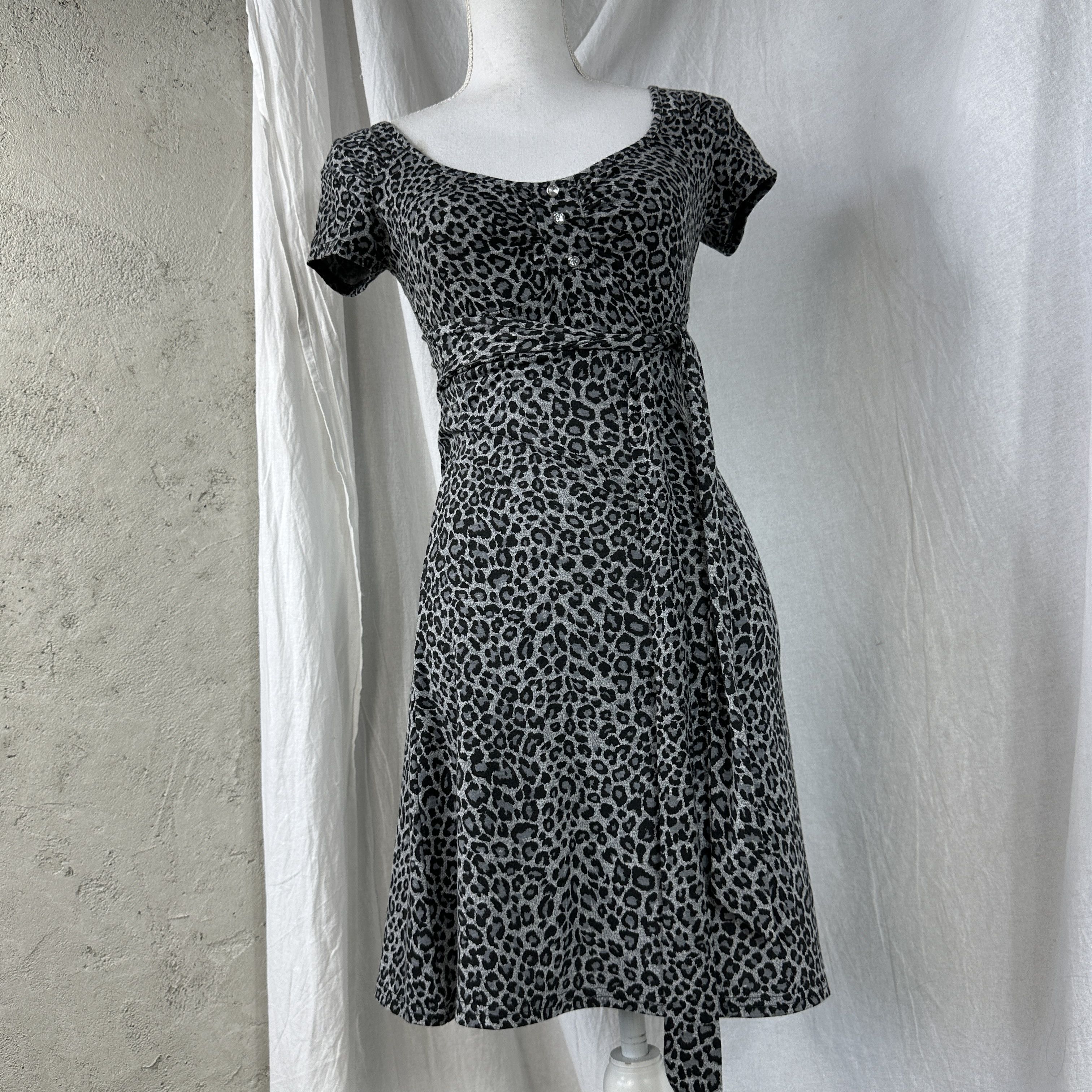 Vintage intage 00s Avant Garde Old Money Viscose Cheetah Dress Size M / US 6-8 / IT 42-44 - 5 Thumbnail
