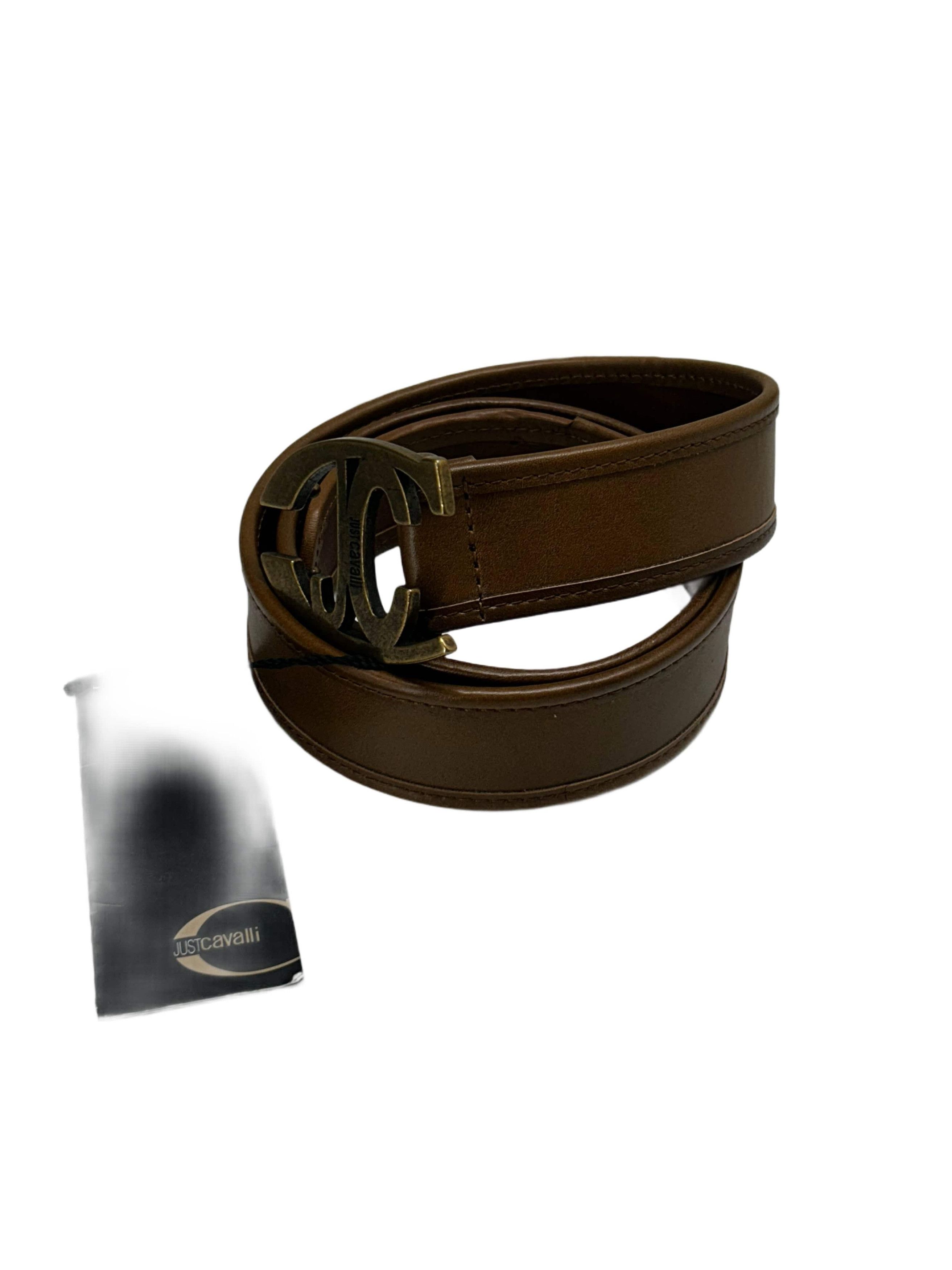 Just Cavalli Just Cavalli Brown Leather Belt With Snake Skin Inserts Size 34 - 3 Thumbnail