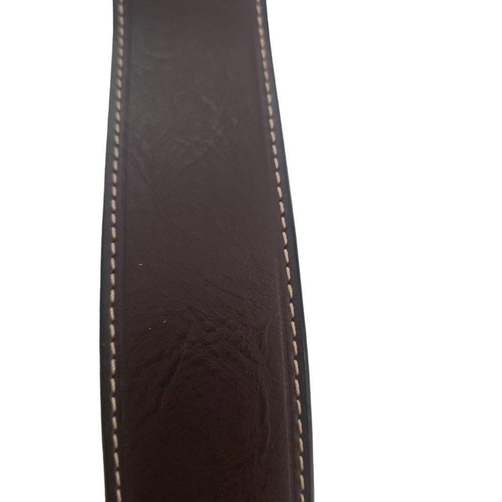 Designer CKG Men's Brown Leather Belt 44" Size ONE SIZE - 6 Thumbnail