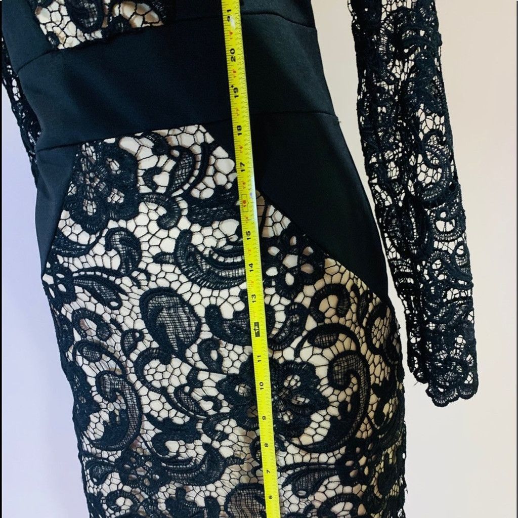 Other Black Lace with Nude liner dress in Size L Size L / US 10 / IT 46 - 6 Thumbnail