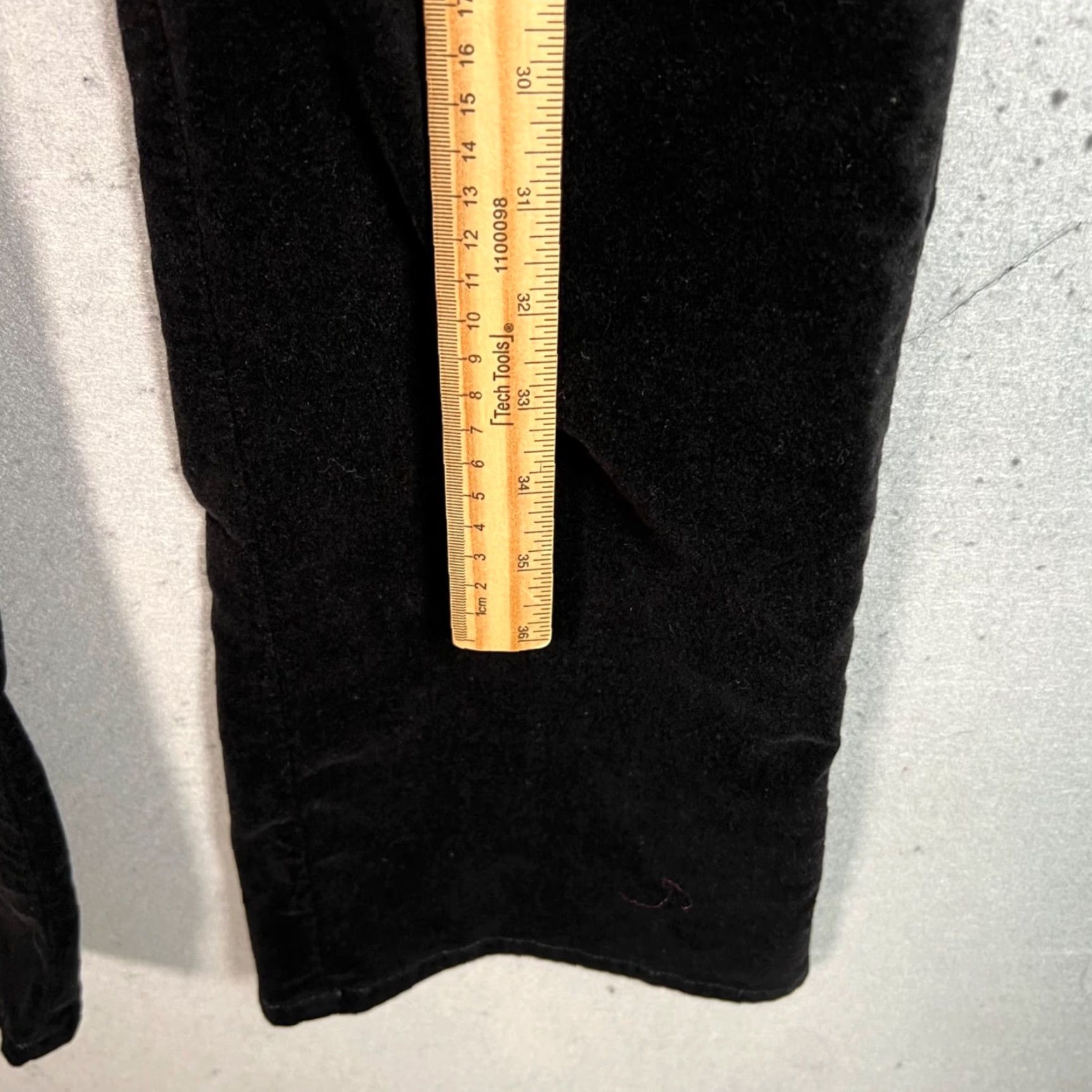 L'AGENCE L'Agence Womens High- Rise Velour Flare Pants Black Cotton Blend Size 29 Size 29" - 7 Thumbnail