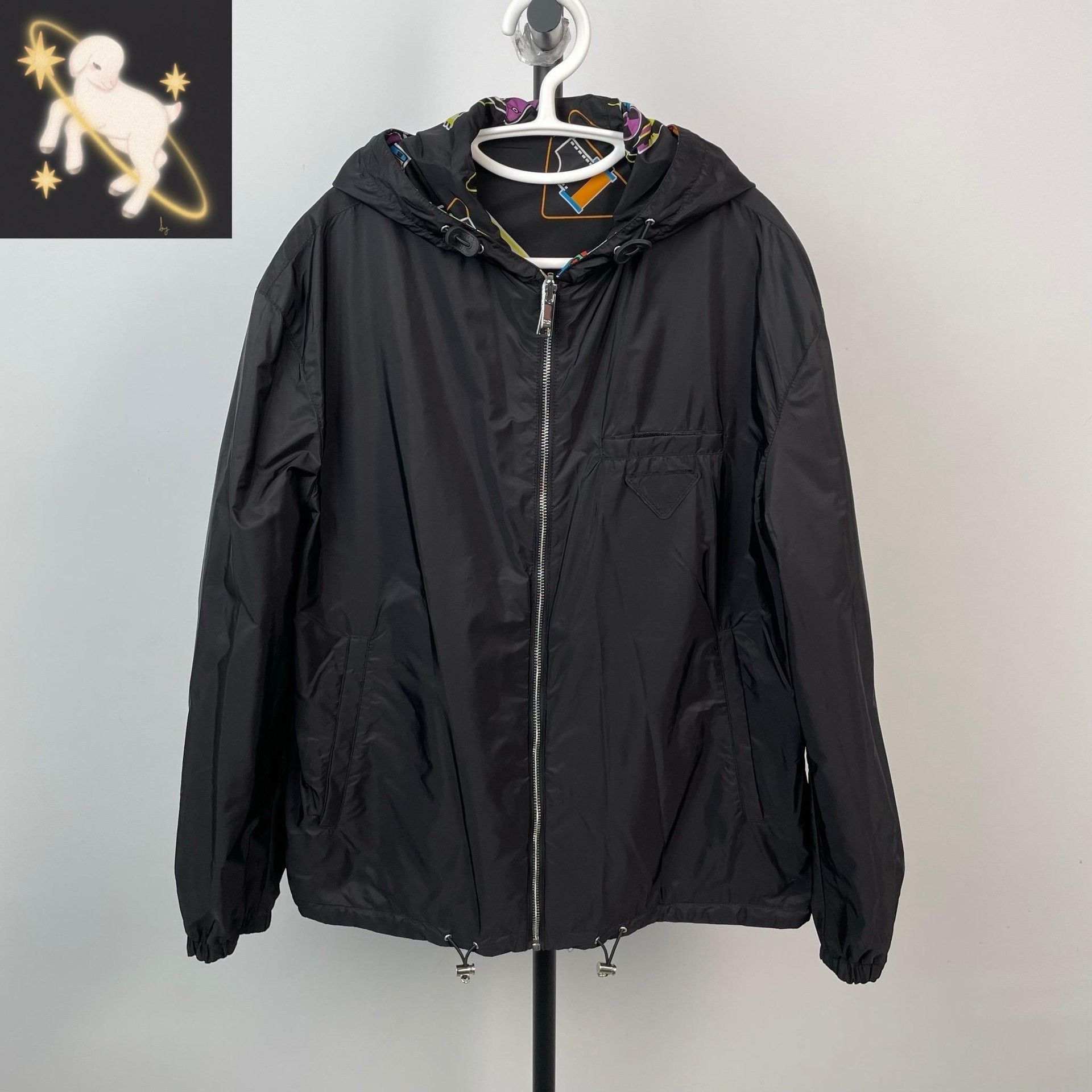 Prada Prada Nylon Black Leather Jacket S Women Size S / US 4 / IT 40 - 1 Thumbnail