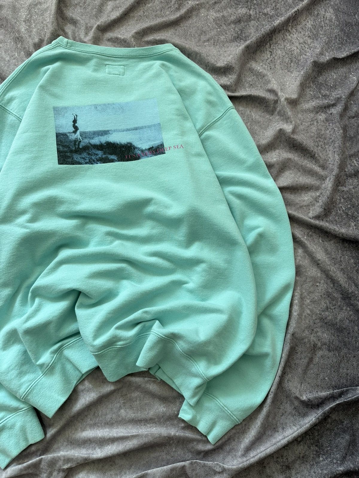Noah NOAH NYC "It's a very deep sea" Sky Blue Sweatshirt Size XL Size US XL / EU 56 / 4 - 6 Thumbnail
