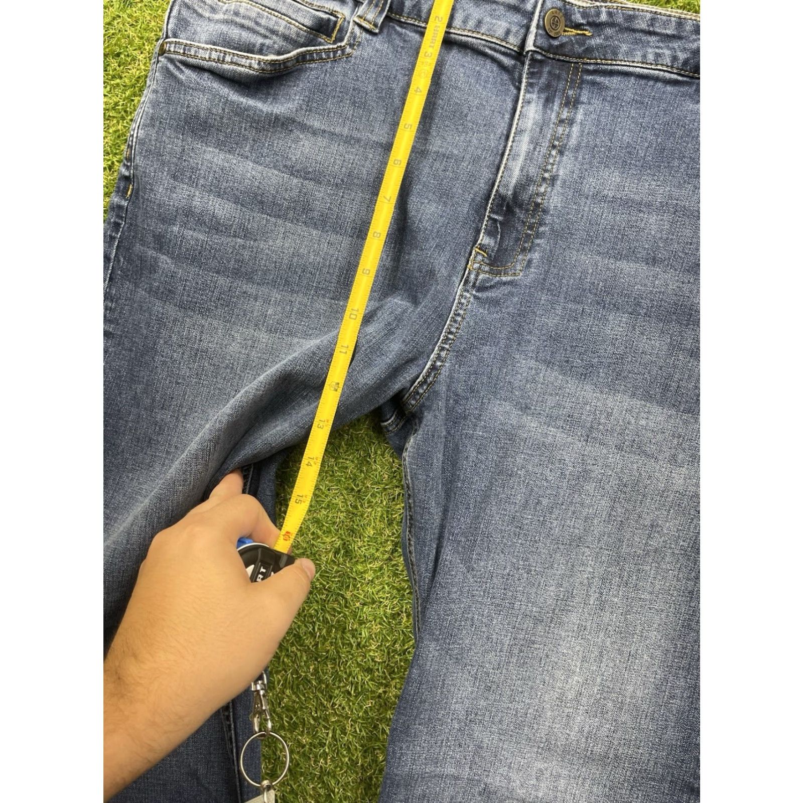 Denime LAPG Terrain Flex Jeans Mens 40x32 Slim Straight Denim Dark Blue Jeans Men Slim 5-Pocket LAPG Terrain Flex Size US 40 / EU 56 - 5 Thumbnail