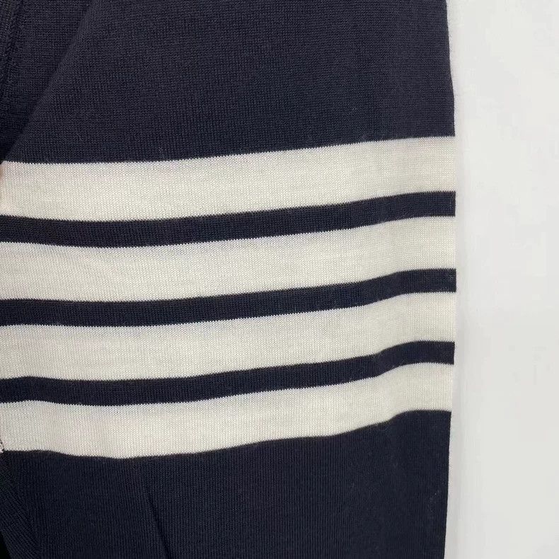 Thom Browne Thom browne Dark blue striped wool knitted cardigan 2503-Ne Size US XXL / EU 58 / 5 - 3 Thumbnail