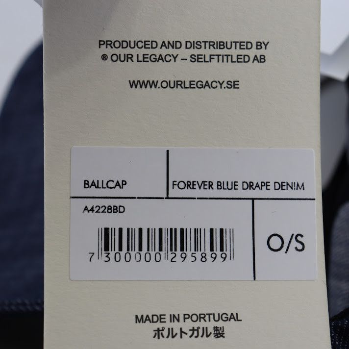 Our Legacy o1rshd1 Size: OS / Ballcap in Forever Blue Drape Denim Size ONE SIZE - 7 Thumbnail
