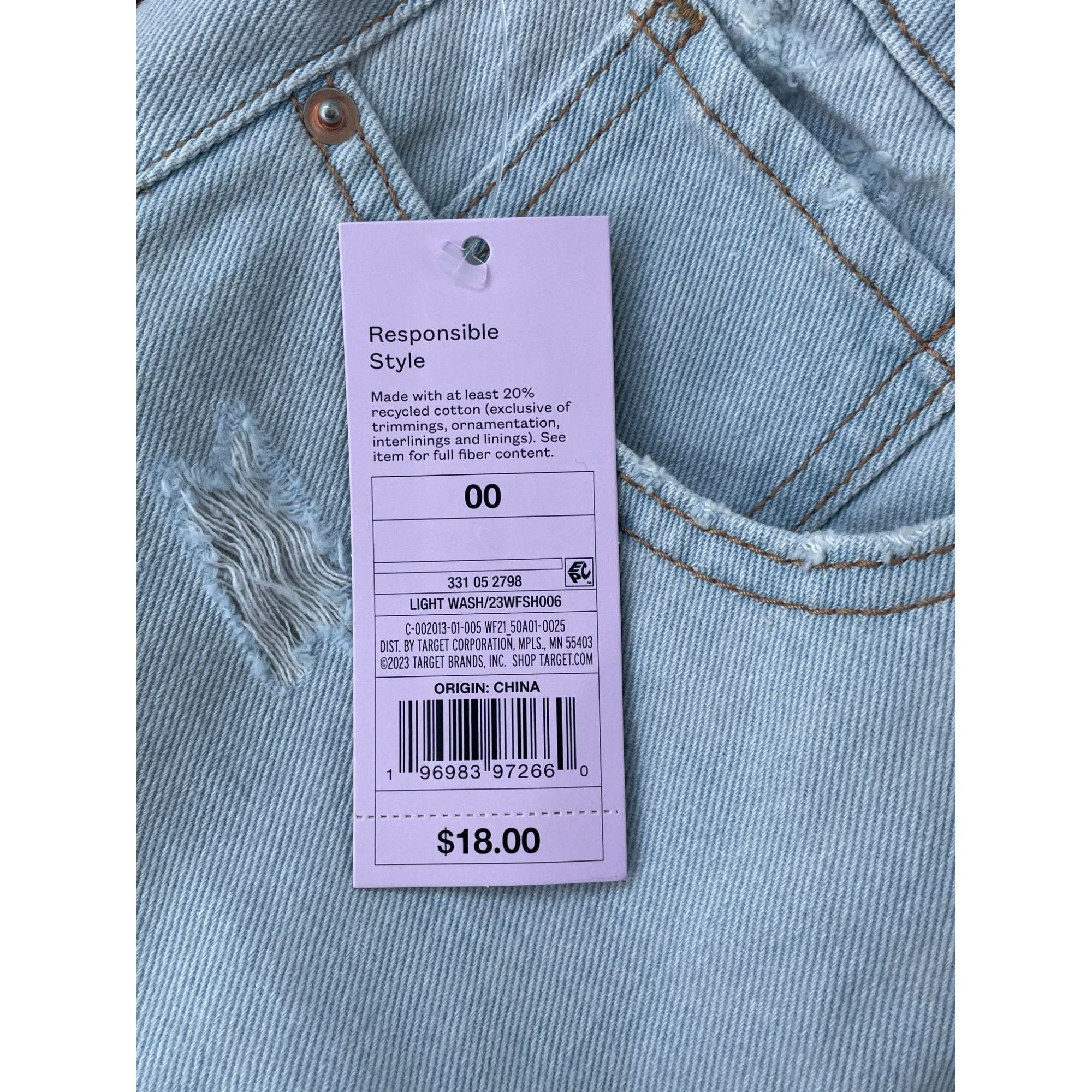 Other Wild Fable - Women's High-Rise Cutoff Short - Light Blue - 0 Size 24" / US 00 / IT 34 - 6 Thumbnail