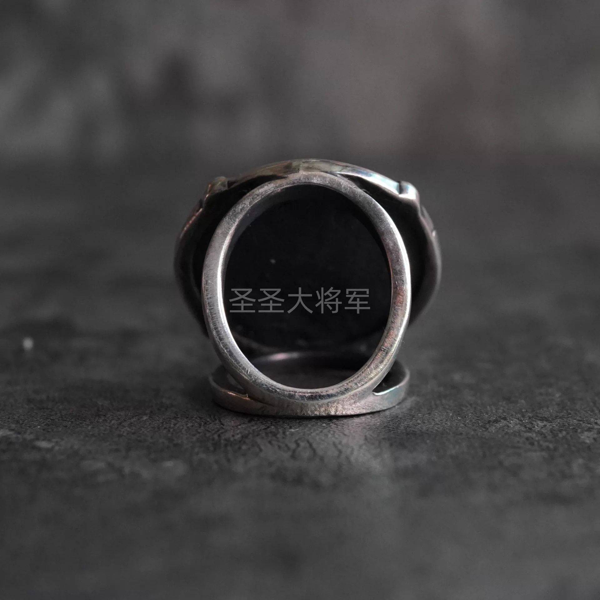 DETAJ Detaj Broken Eroded Dark Slvr Mirror Ring 12+14+20 Size ONE SIZE - 4 Thumbnail