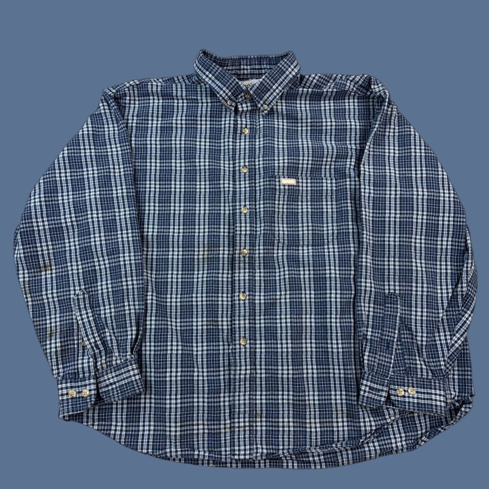 Carhartt Vintage Carhartt Shirt Mens 2XL Blue Plaid Heavyweight Workwear Y2K S94 BLU Size US XXL / EU 58 / 5 - 1 Thumbnail