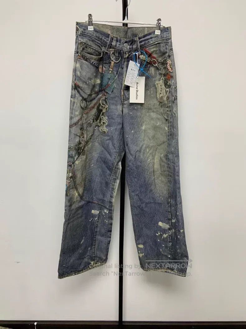 Acne Studios Acne Studios Trompe L'oeil Ink-Splattered Baggy 3D-Printed Size US 28 / EU 44 - 1 Thumbnail