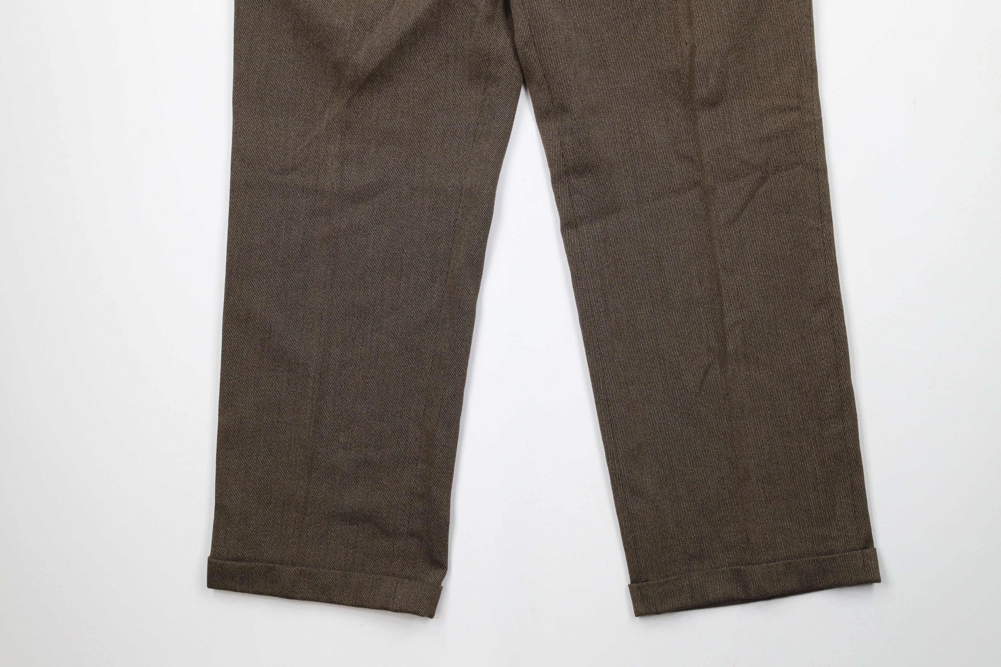 Vintage Vintage 90s Streetwear Whipcord Wide Leg Chino Pants Brown Size US 36 / EU 52 - 4 Thumbnail