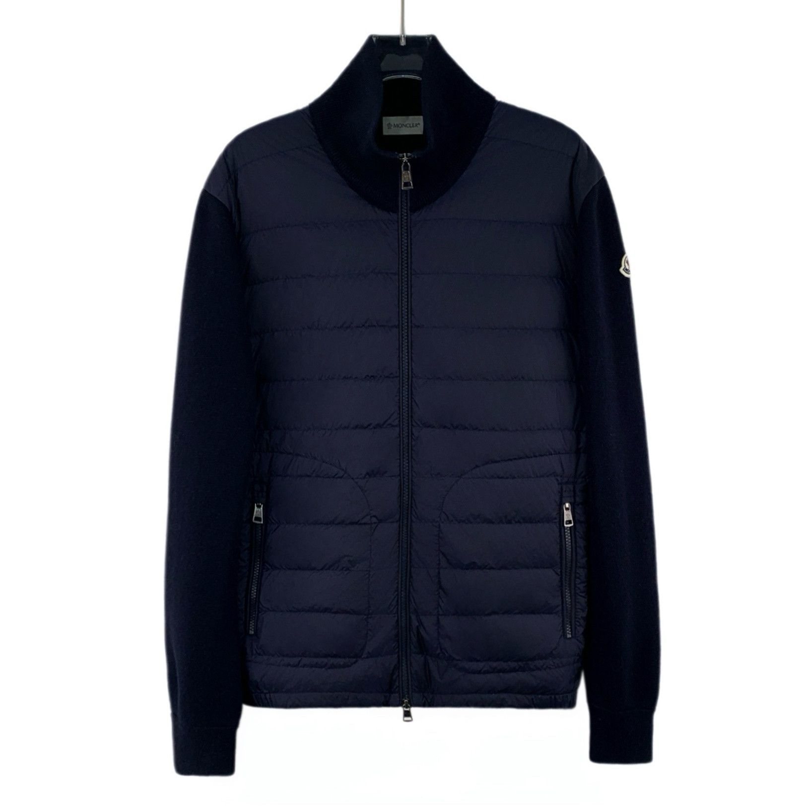 Moncler Moncler Cardigan Down Jacket Navy (M) Size US M / EU 48-50 / 2 - 1 Thumbnail