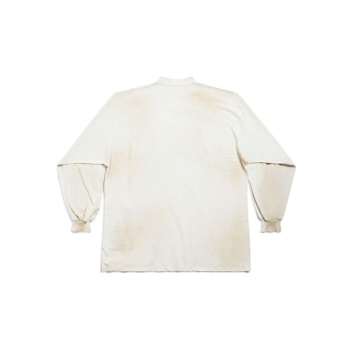 Balenciaga o1la1rc1a1124 Skater Long Sleeve T-Shirt Oversized White Size US M / EU 48-50 / 2 - 2 Thumbnail
