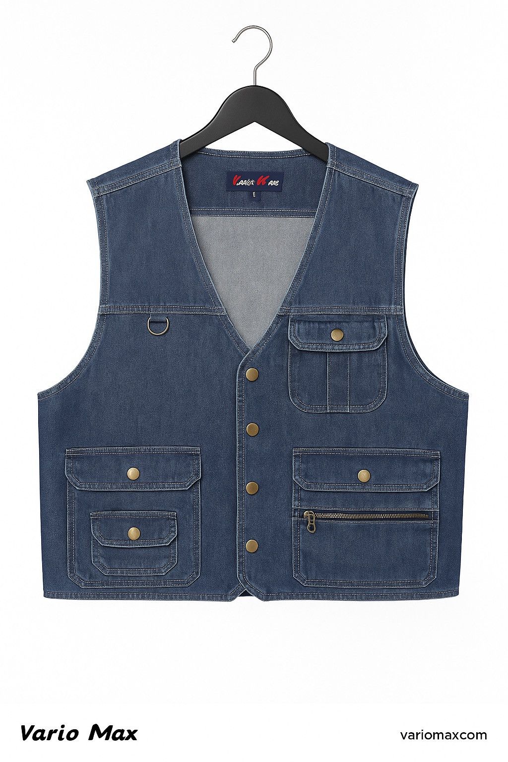 Vintage Vario Max Denim Utility Vest – Made in Japan Size L