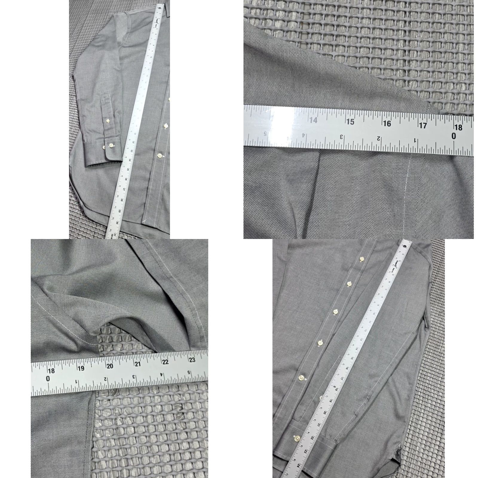 Polo Ralph Lauren VINTAGE Polo Ralph Lauren Shirt Men 15-32/33 Gray Diamond Button Up Slim Fit Easy Care Size US M / EU 48-50 / 2 - 9 Thumbnail