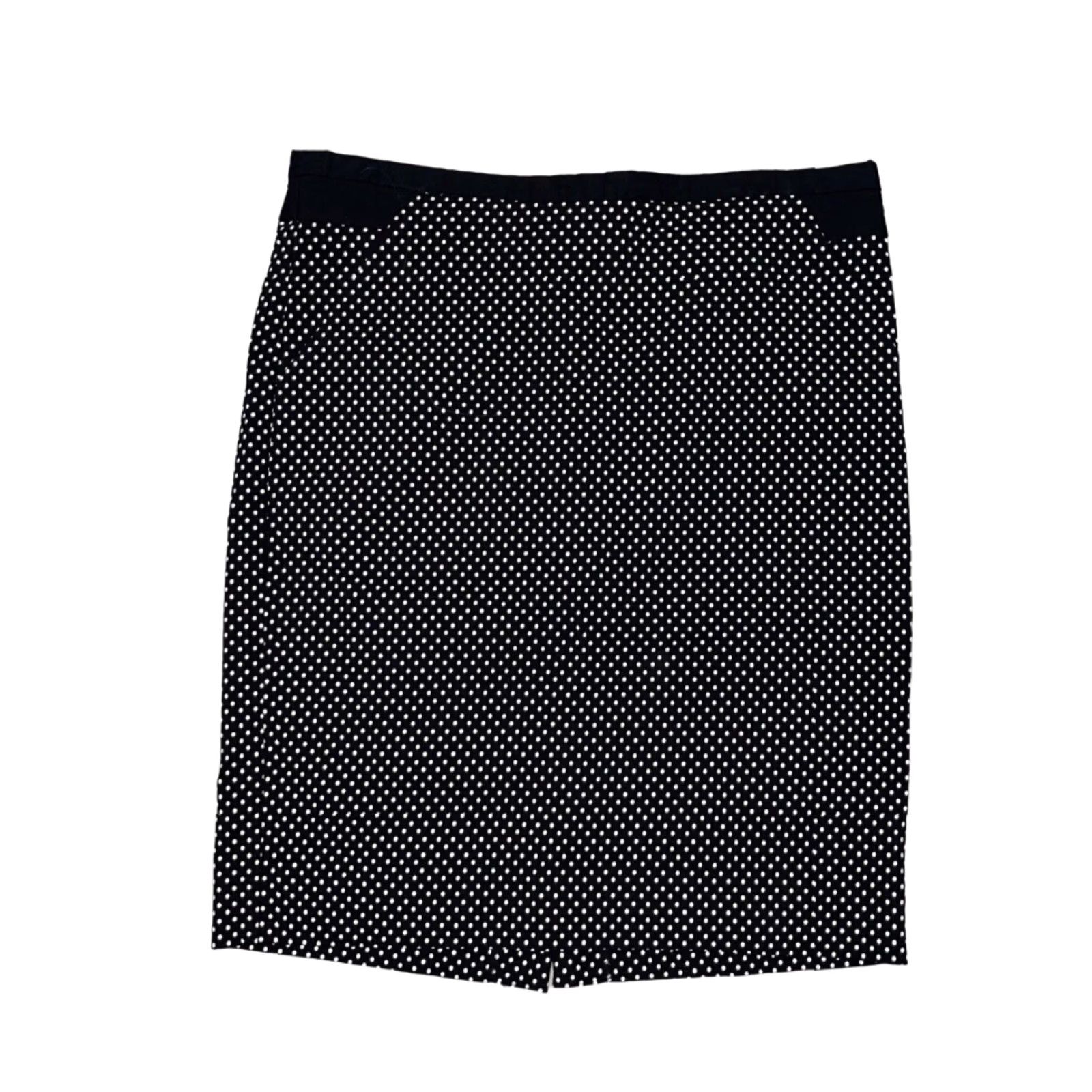 Vintage The Limited Exact Stretch Polka Dot Black Pencil Skirt Women’s Size 10 EUC Size 32" / US 10 / IT 46 - 2 Thumbnail