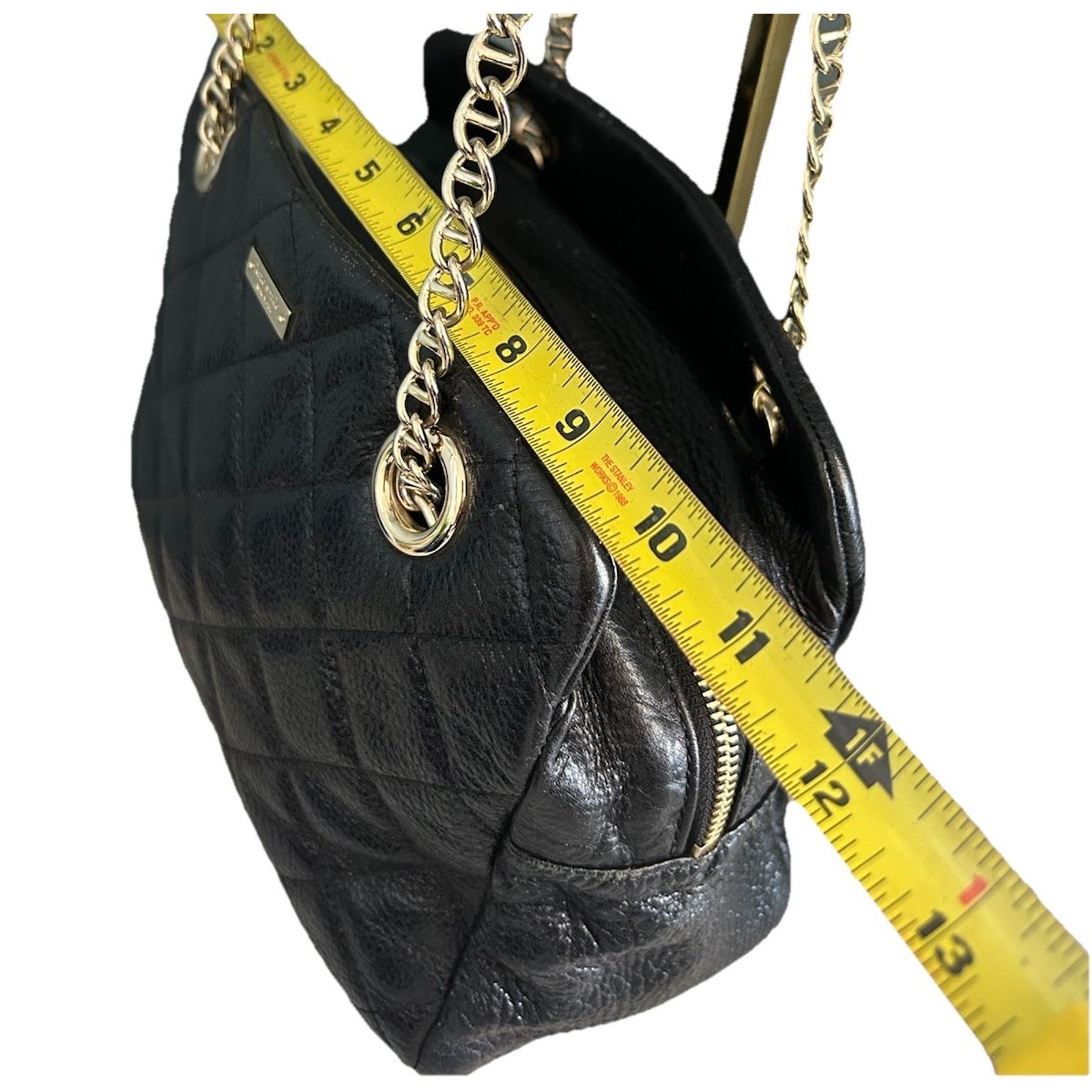 Kate Spade Kate Spade Black Metallic Quilted Leather Shimmer Bag Size ONE SIZE - 13 Thumbnail