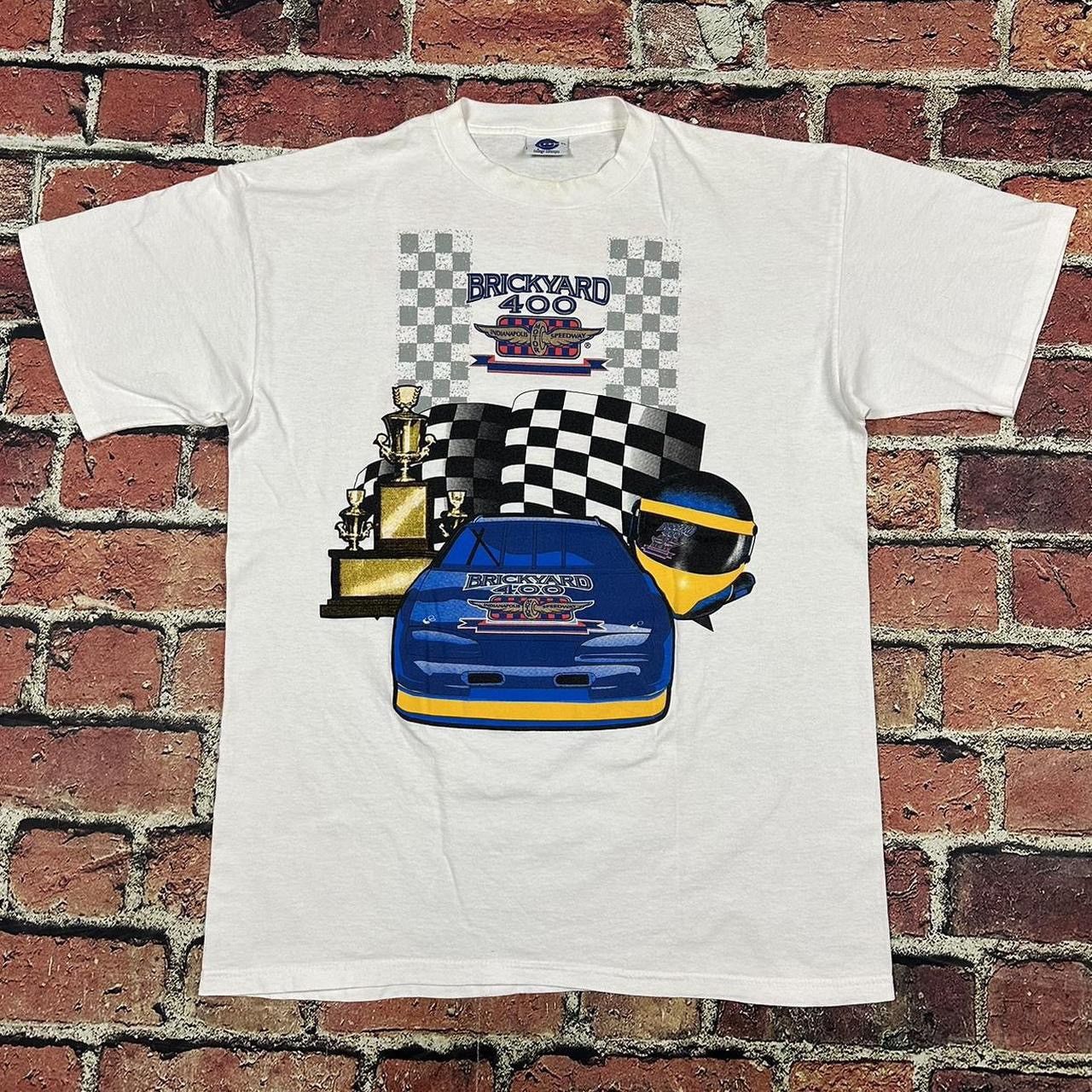 NASCAR Vintage Brickyard 400 Just Blew Past You Nascar T Shirt 90s Size US XL / EU 56 / 4 - 1 Thumbnail